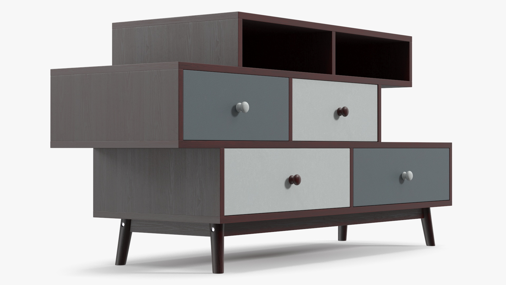 Irvine Sideboard Dark Brown 3D
