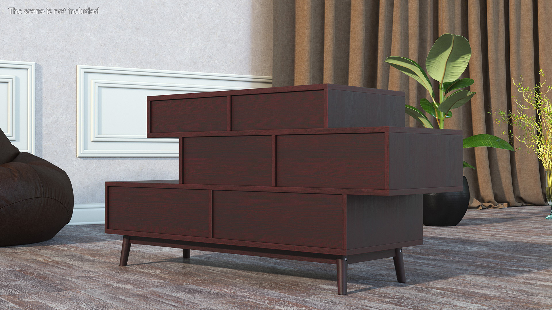 Irvine Sideboard Dark Brown 3D
