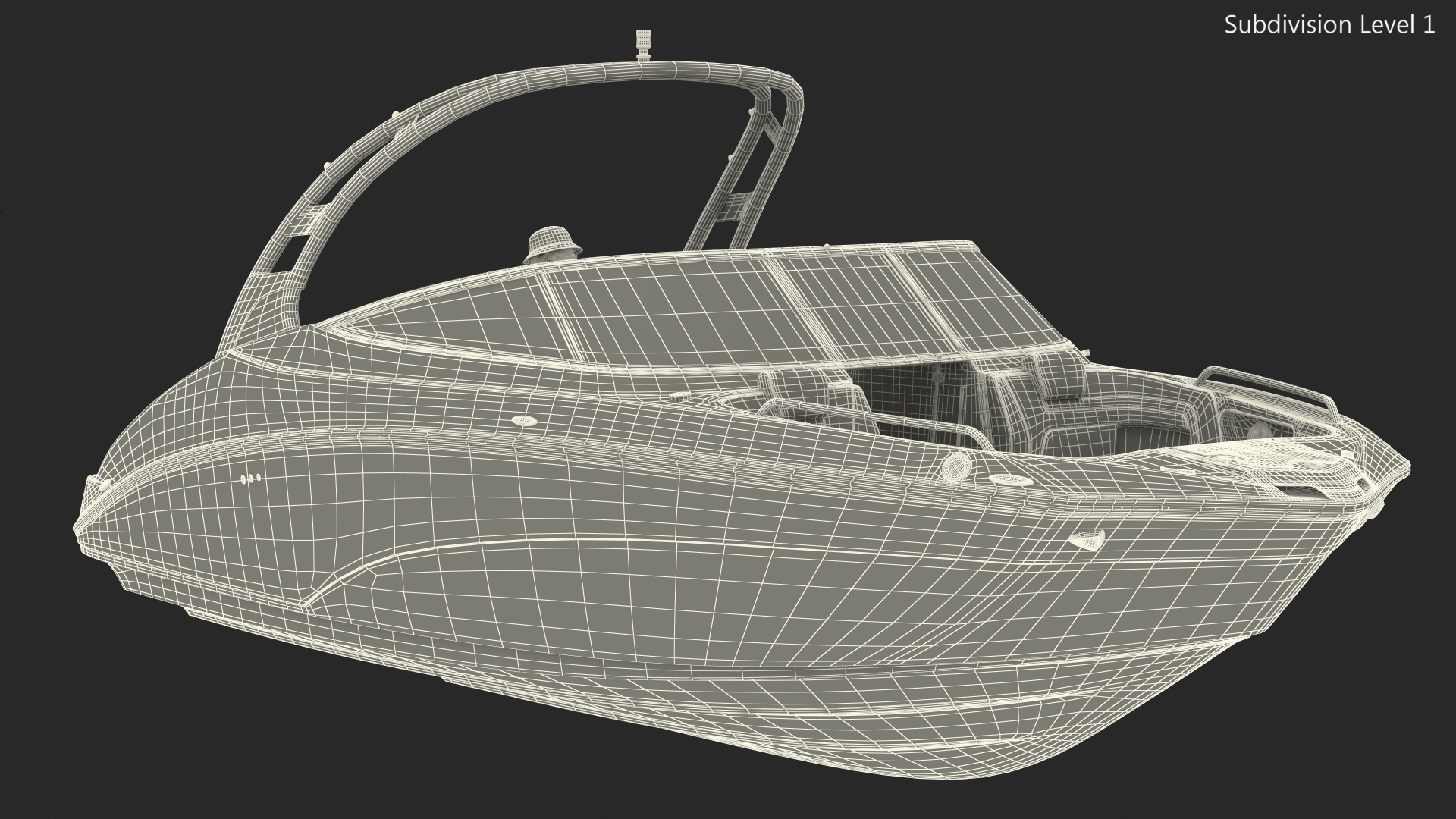 Luxury Sport Boat Generic With Driver 3D