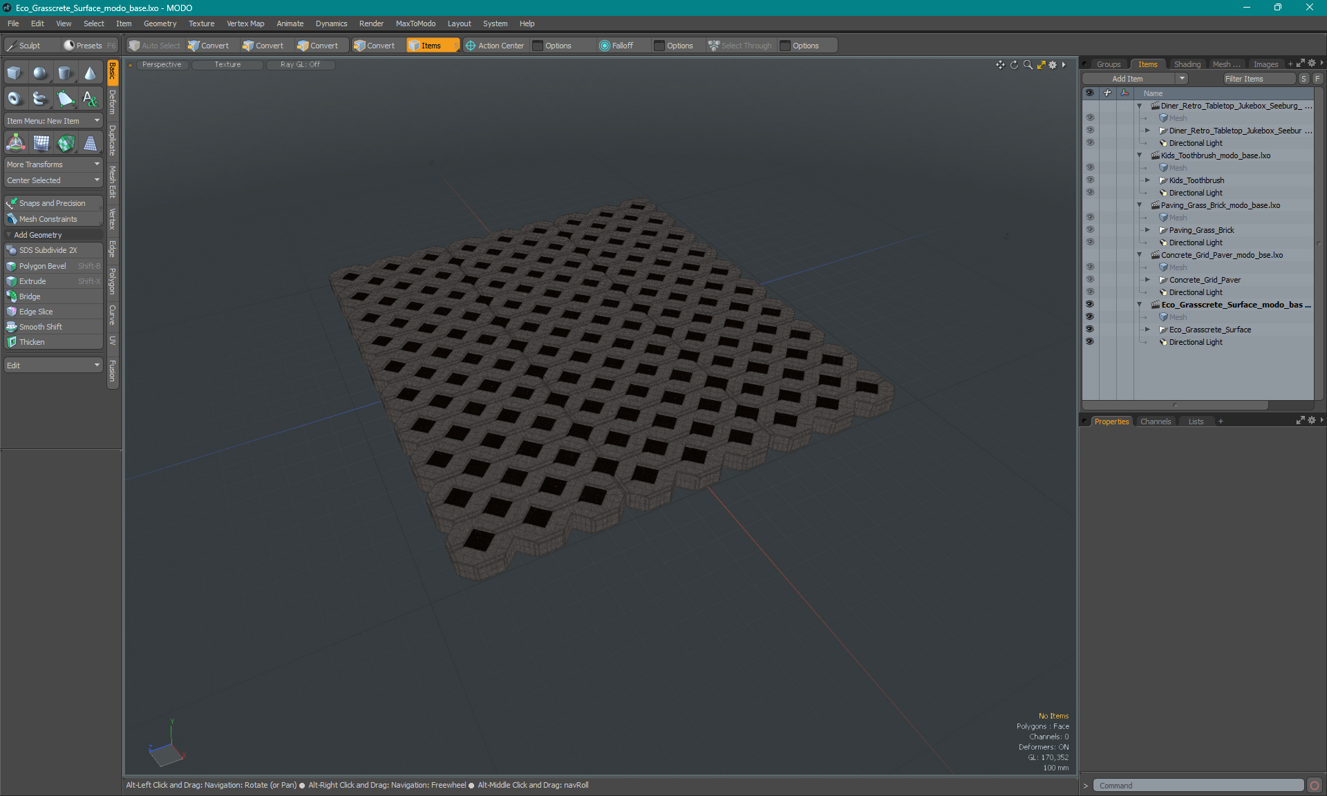 Eco Grasscrete Surface 3D
