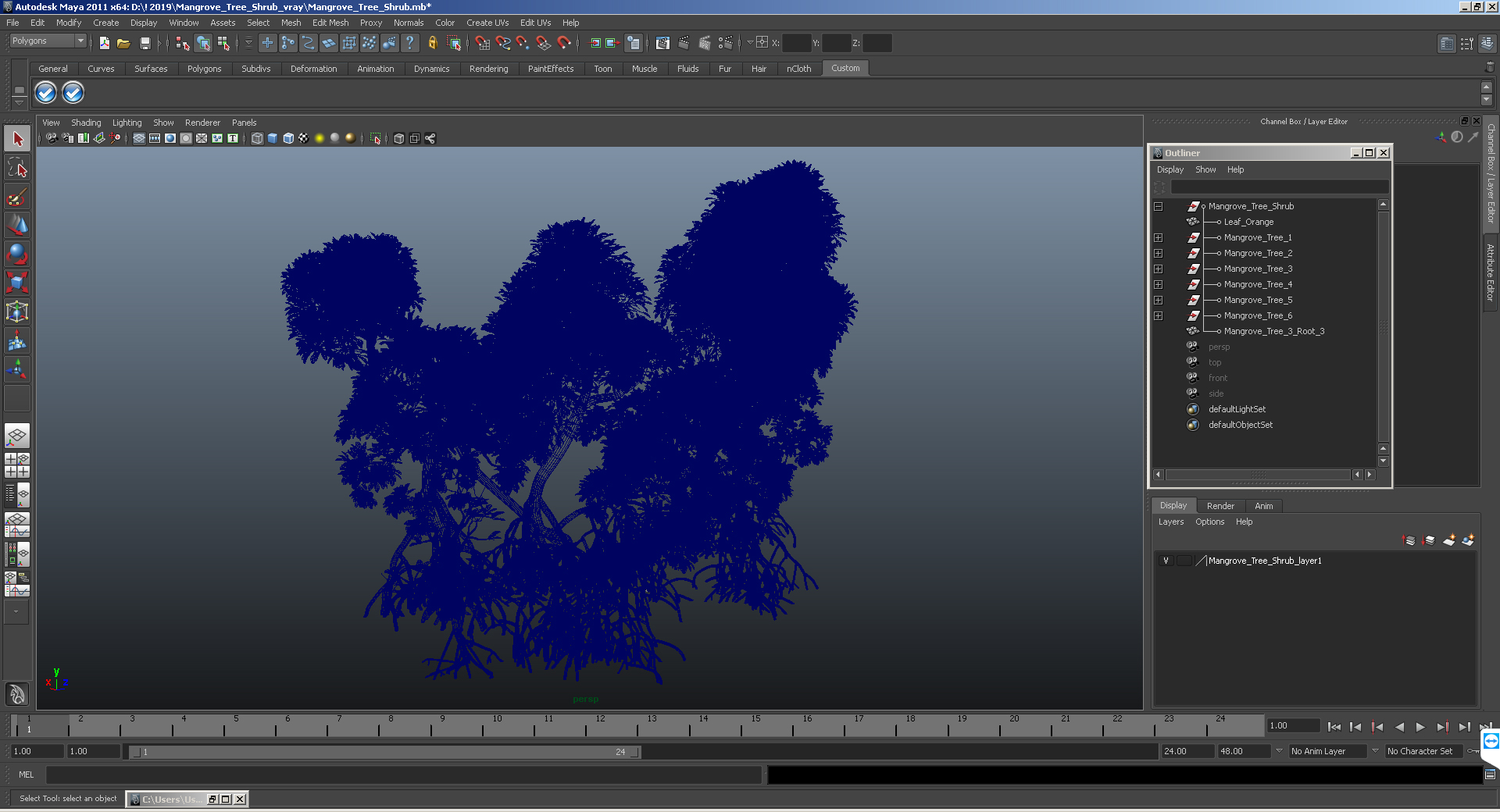 Mangrove Tree Shrub 3D model