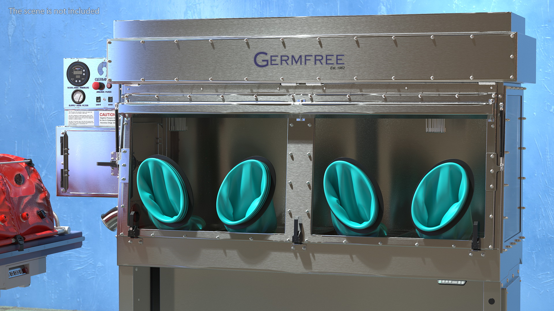 3D Germfree Stainless Steel Compounding Aseptic Isolator model