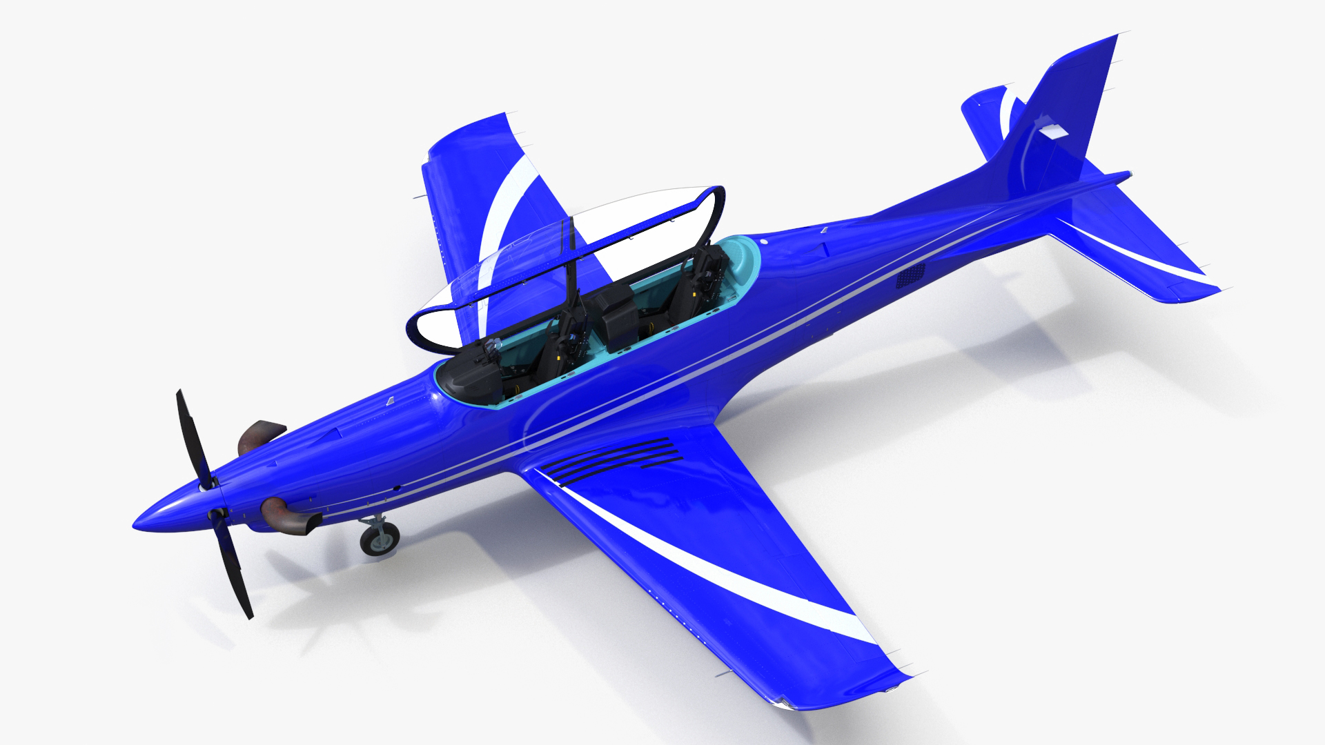 3D Aircraft Hangar with Airplane Rigged