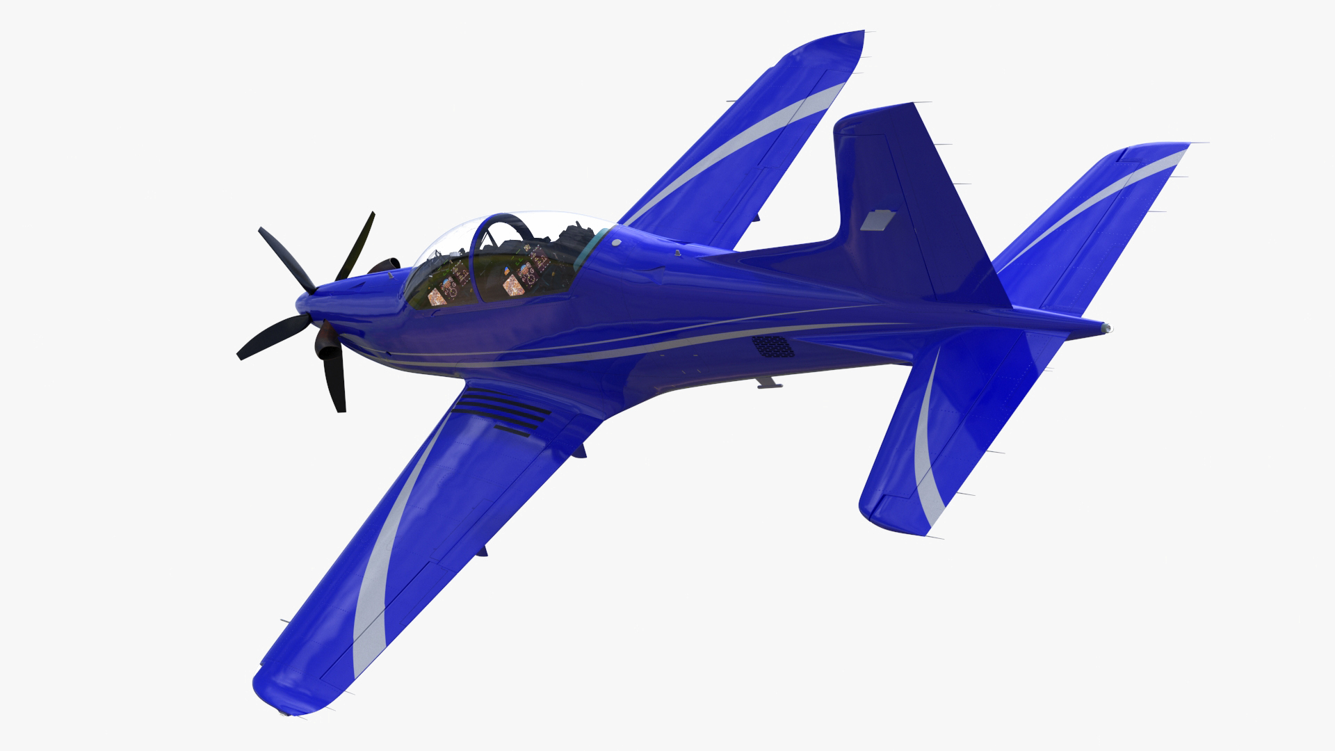3D Aircraft Hangar with Airplane Rigged