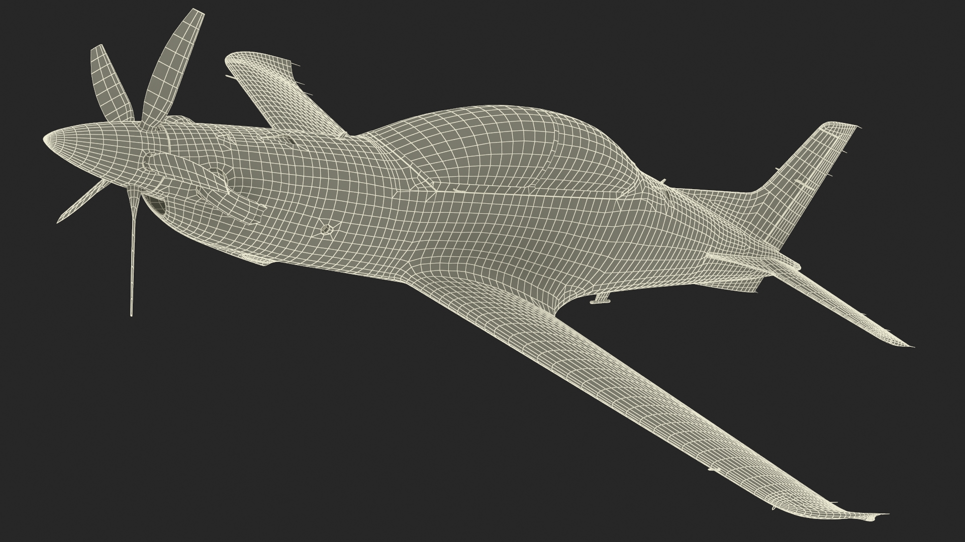 3D Aircraft Hangar with Airplane Rigged
