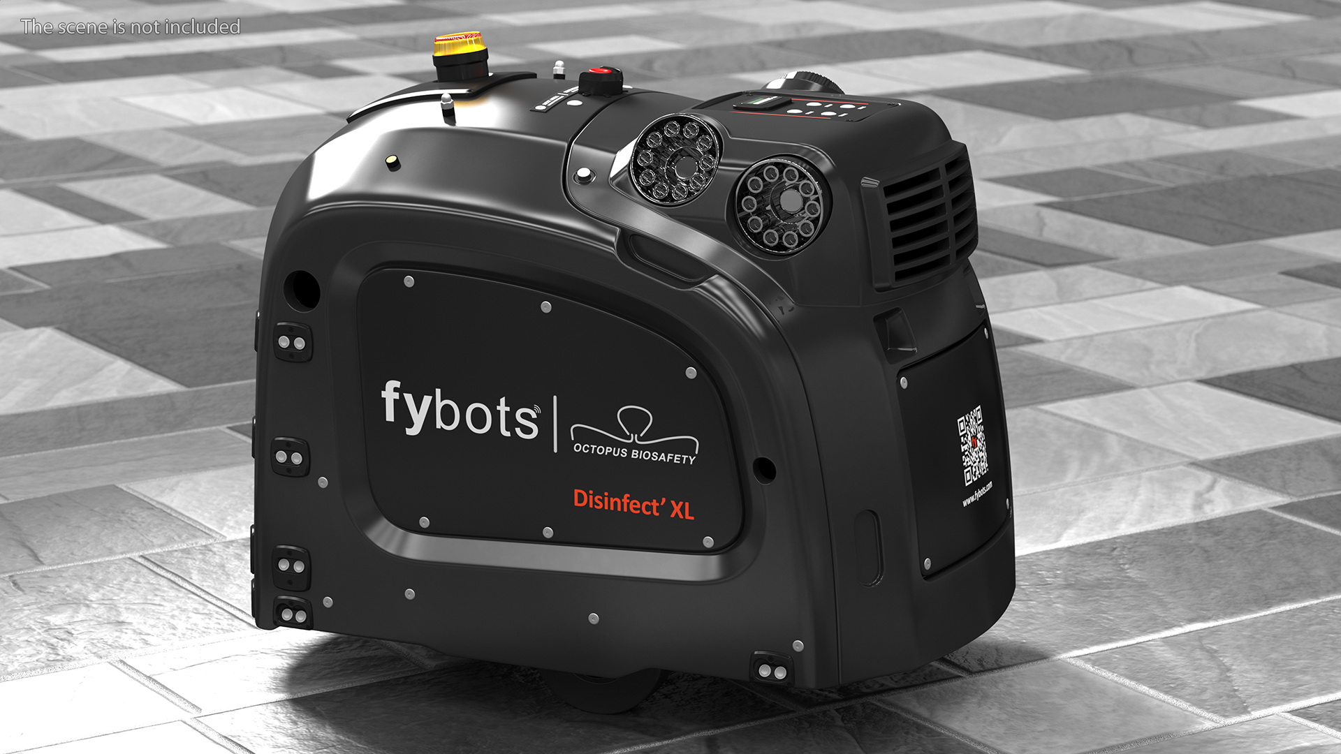 3D Fybots Octopus Disinfect XL Smart Cleaning Robot model