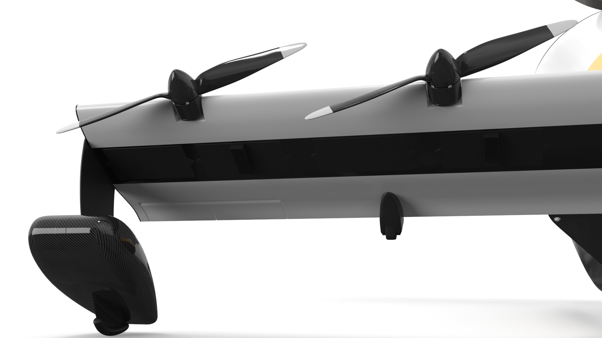 Personal EVTOL Aircraft with 8 Propellers Rigged for Maya 3D