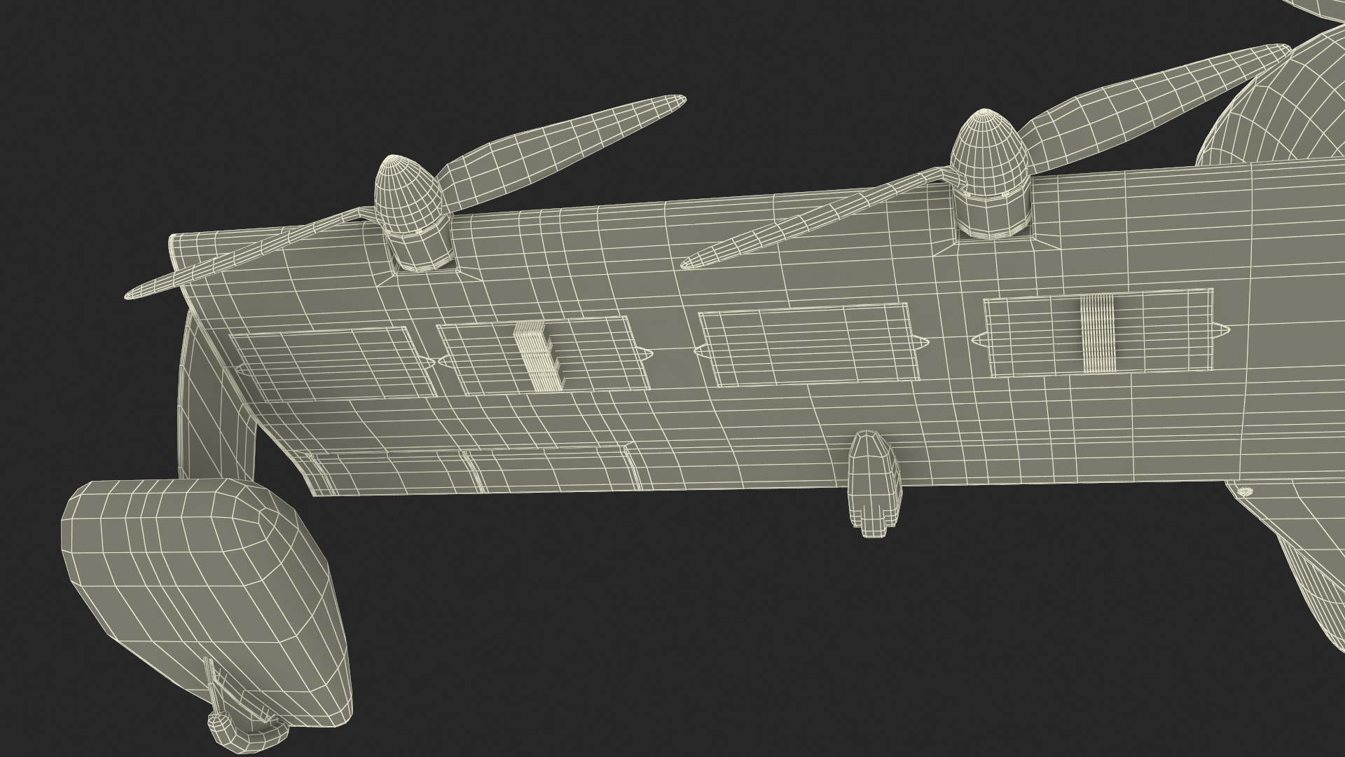 Personal EVTOL Aircraft with 8 Propellers Rigged for Maya 3D