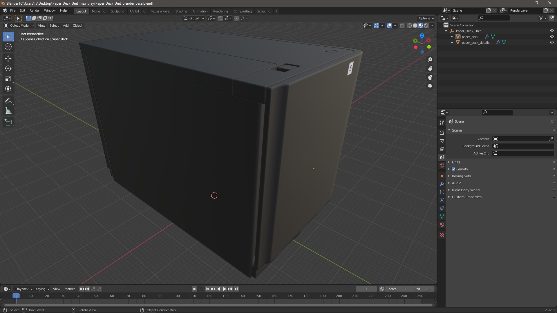 3D model Paper Deck Unit