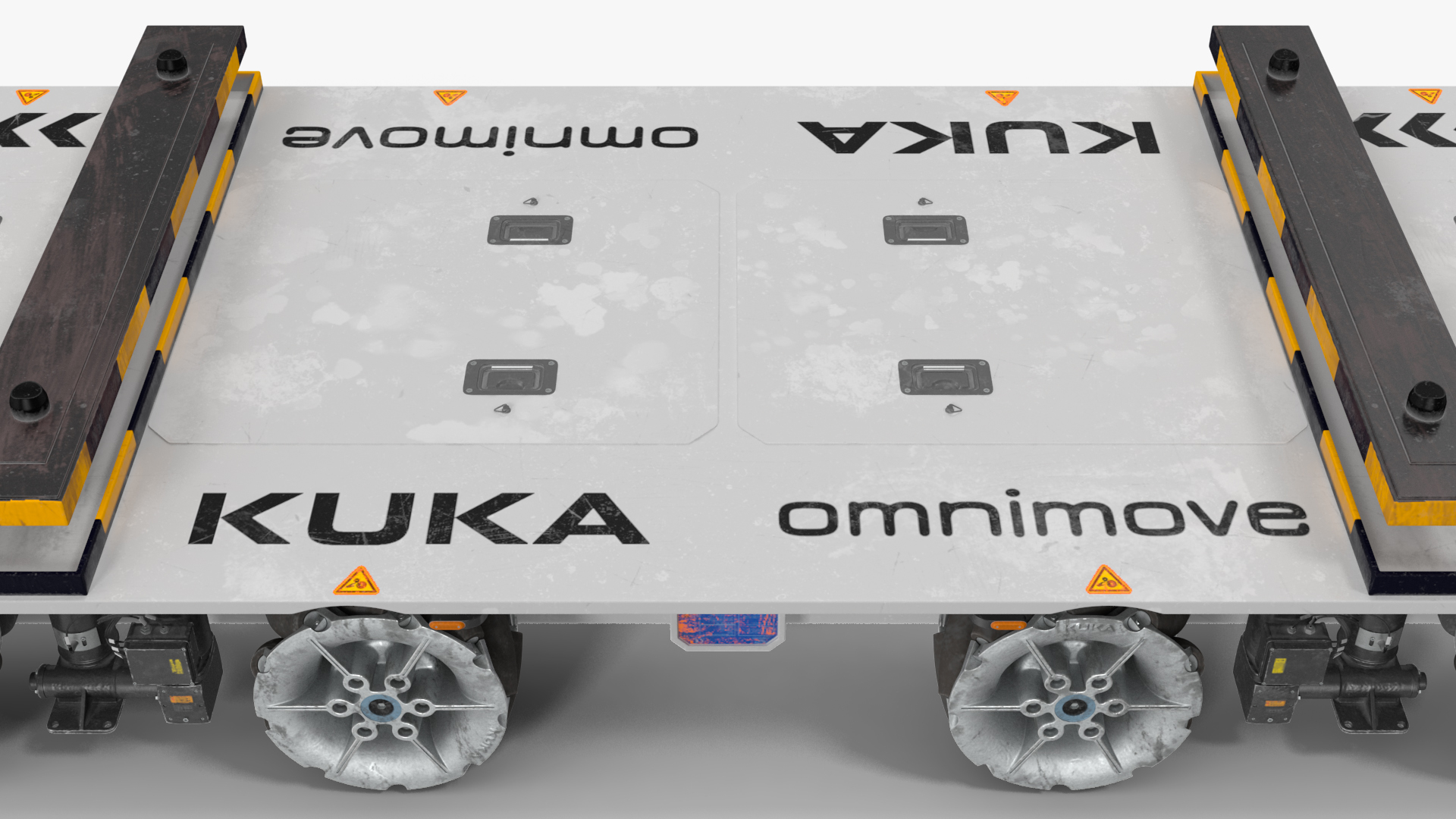 3D model Dirty Omnimove Platform KUKA White Rigged for Cinema 4D