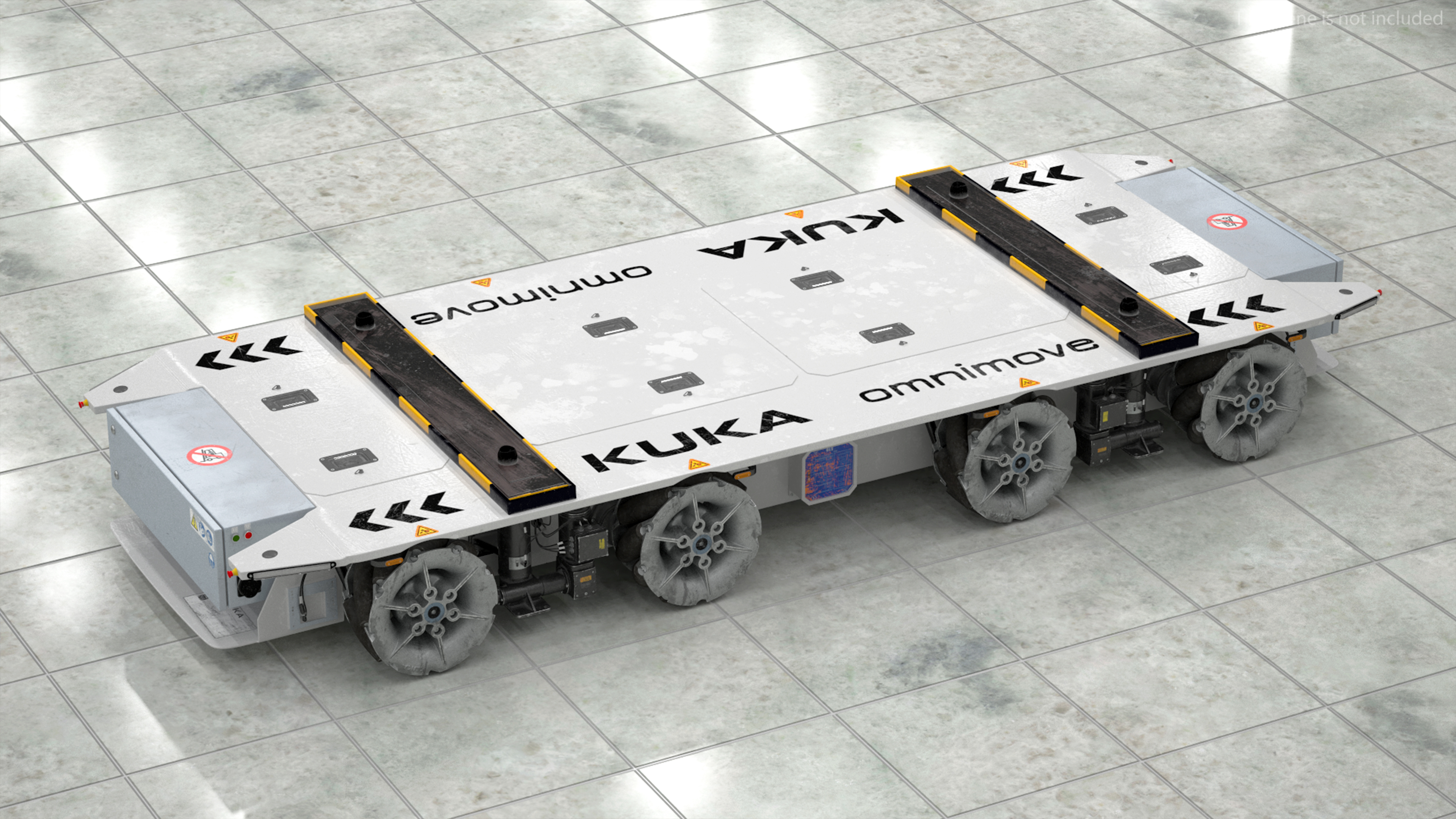 3D model Dirty Omnimove Platform KUKA White Rigged for Cinema 4D