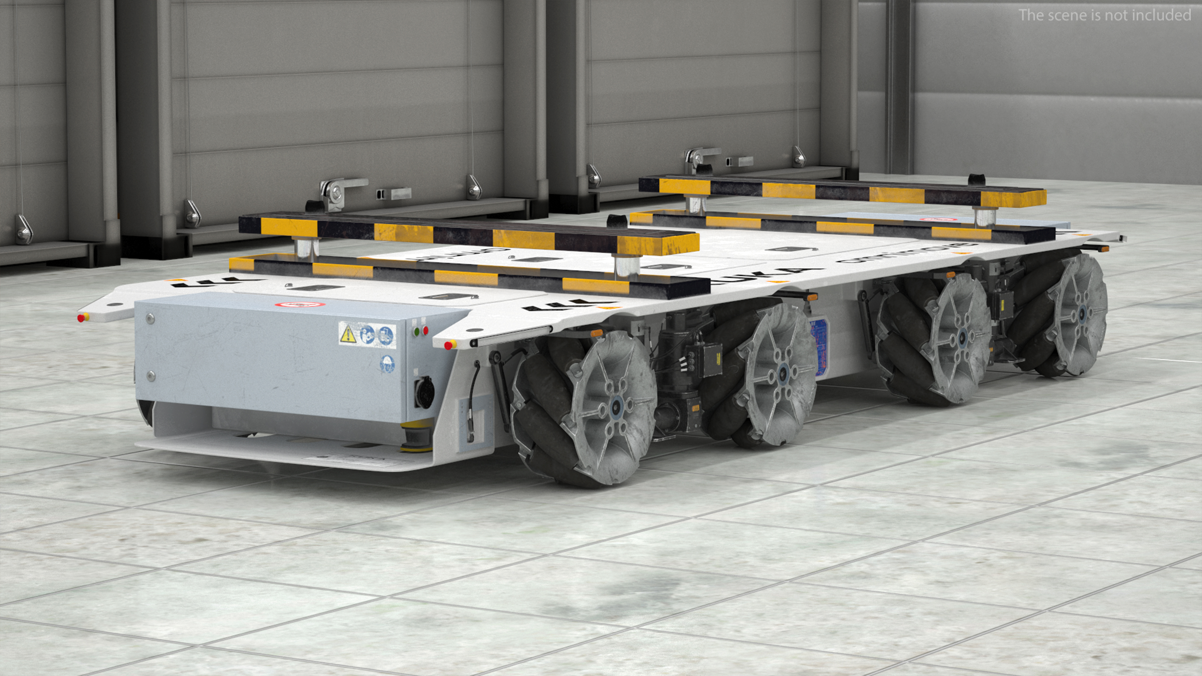 3D model Dirty Omnimove Platform KUKA White Rigged for Cinema 4D