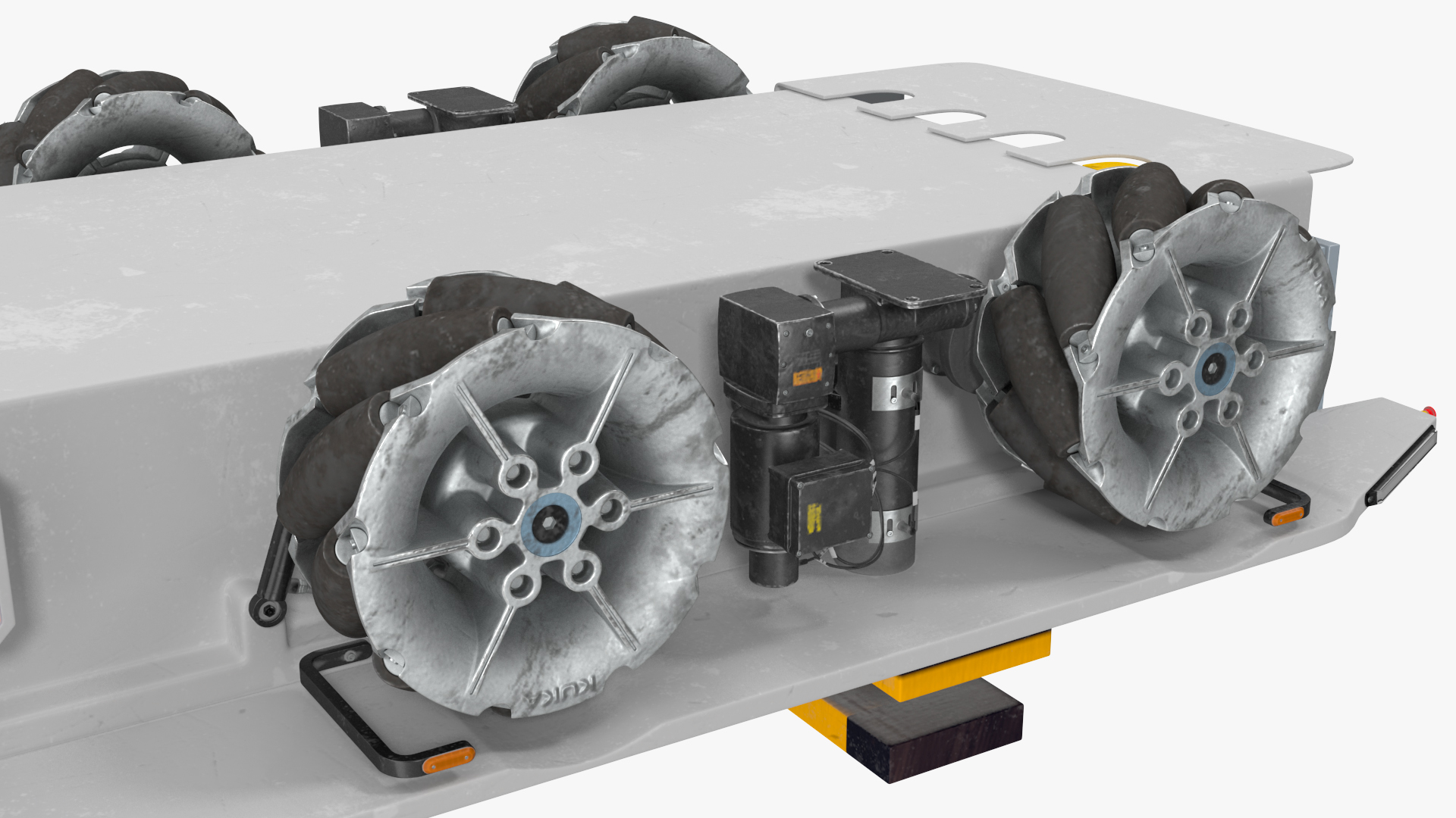 3D model Dirty Omnimove Platform KUKA White Rigged for Cinema 4D
