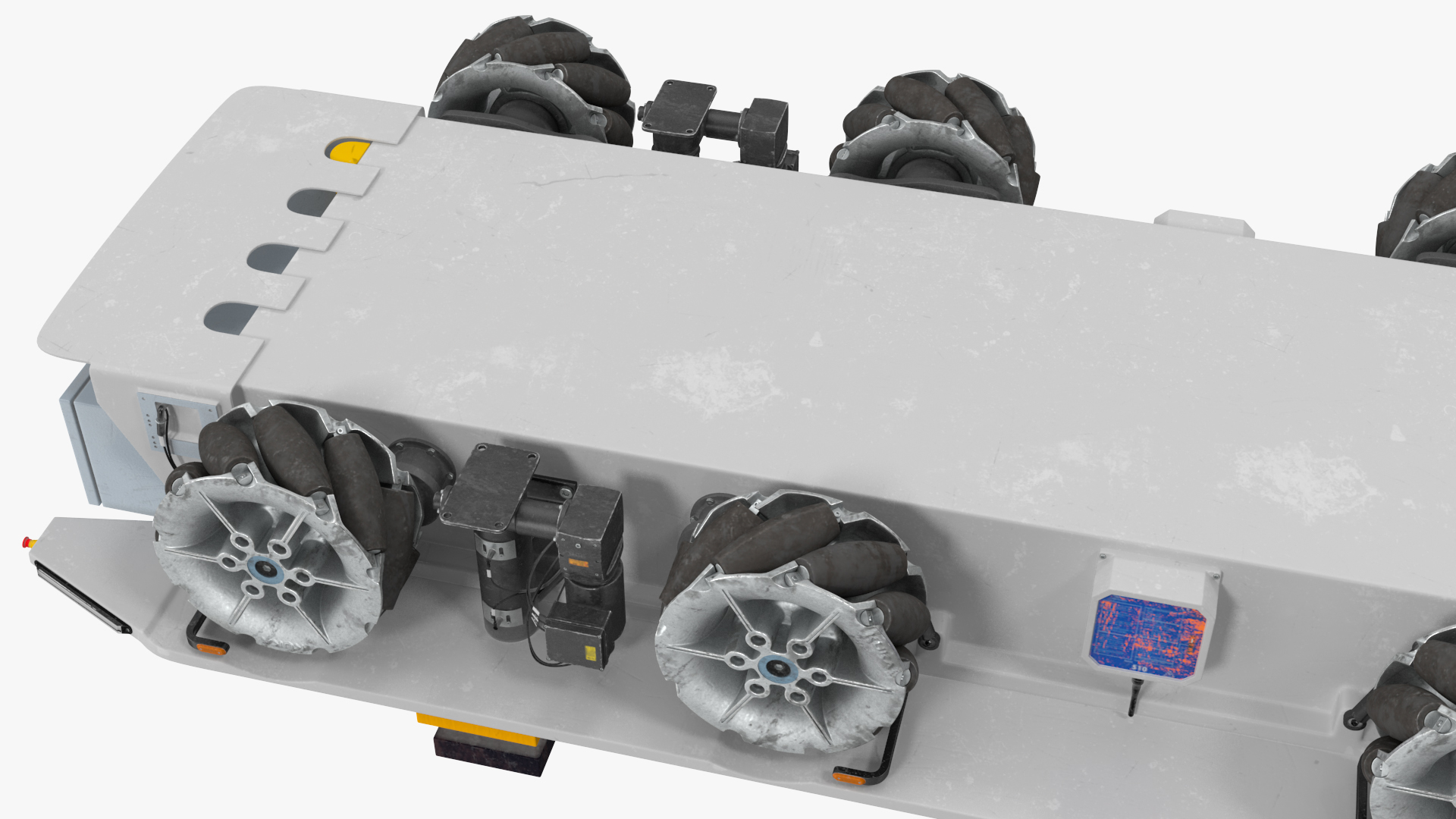 3D model Dirty Omnimove Platform KUKA White Rigged for Cinema 4D