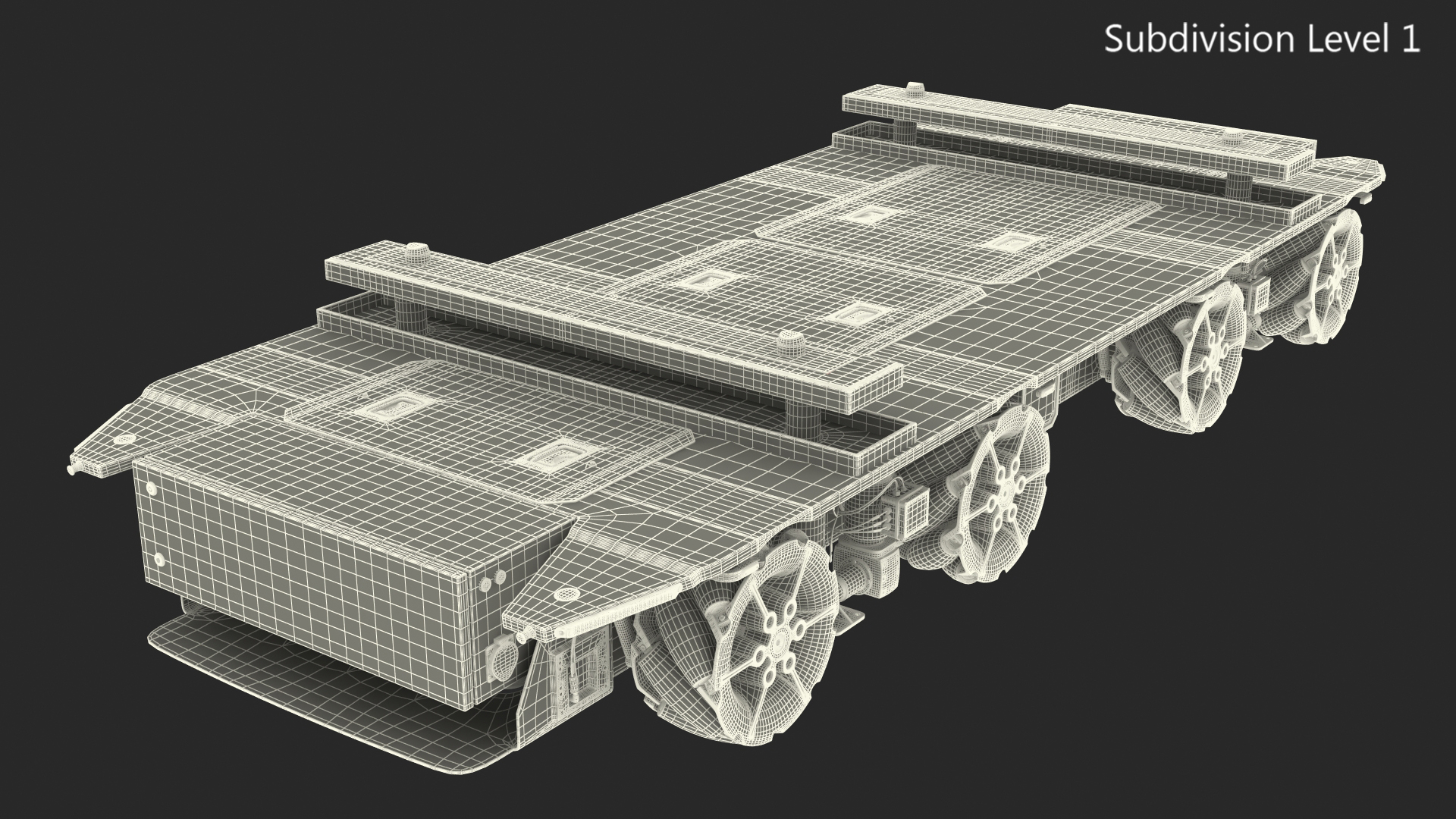 3D model Dirty Omnimove Platform KUKA White Rigged for Cinema 4D