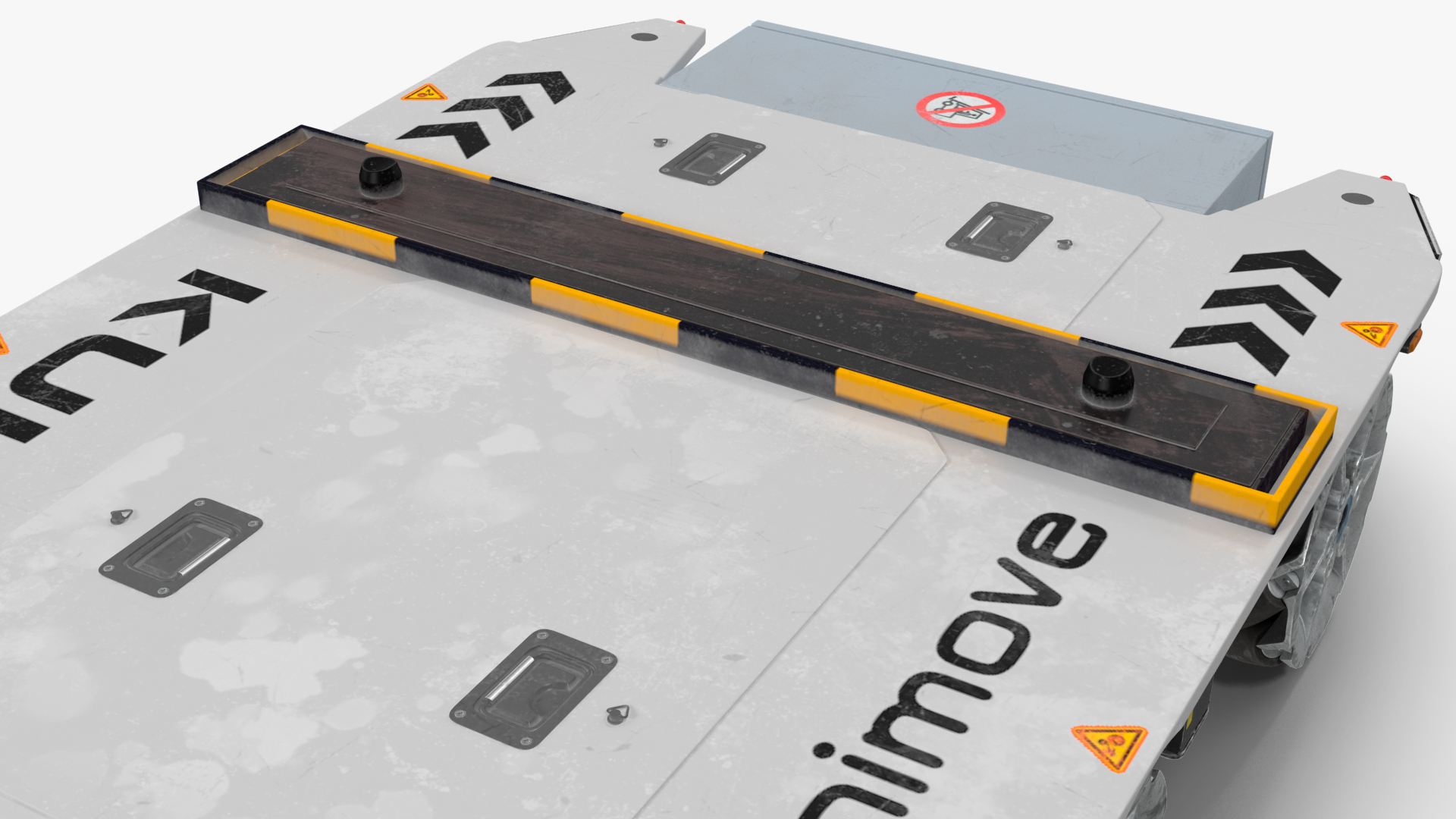 3D model Dirty Omnimove Platform KUKA White Rigged for Cinema 4D