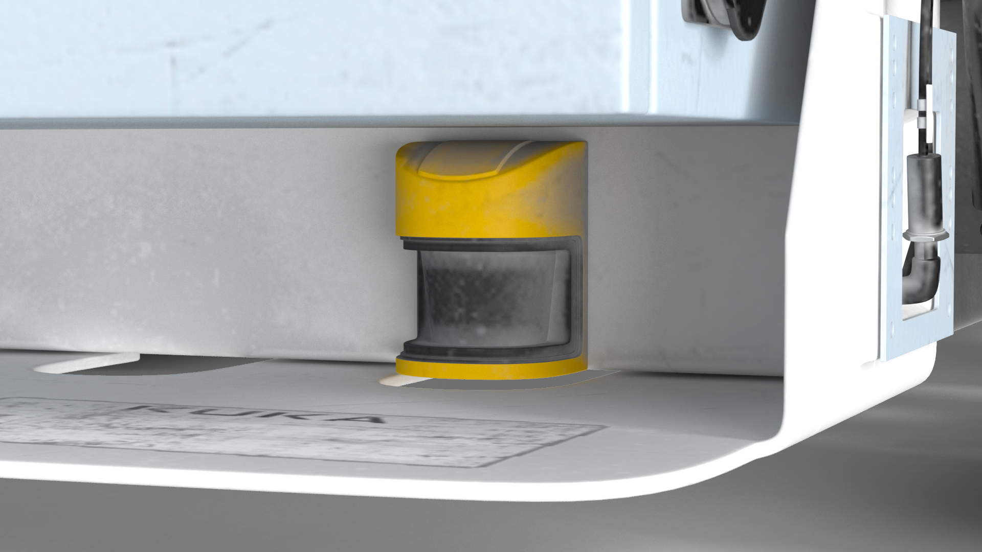 3D model Dirty Omnimove Platform KUKA White Rigged for Cinema 4D