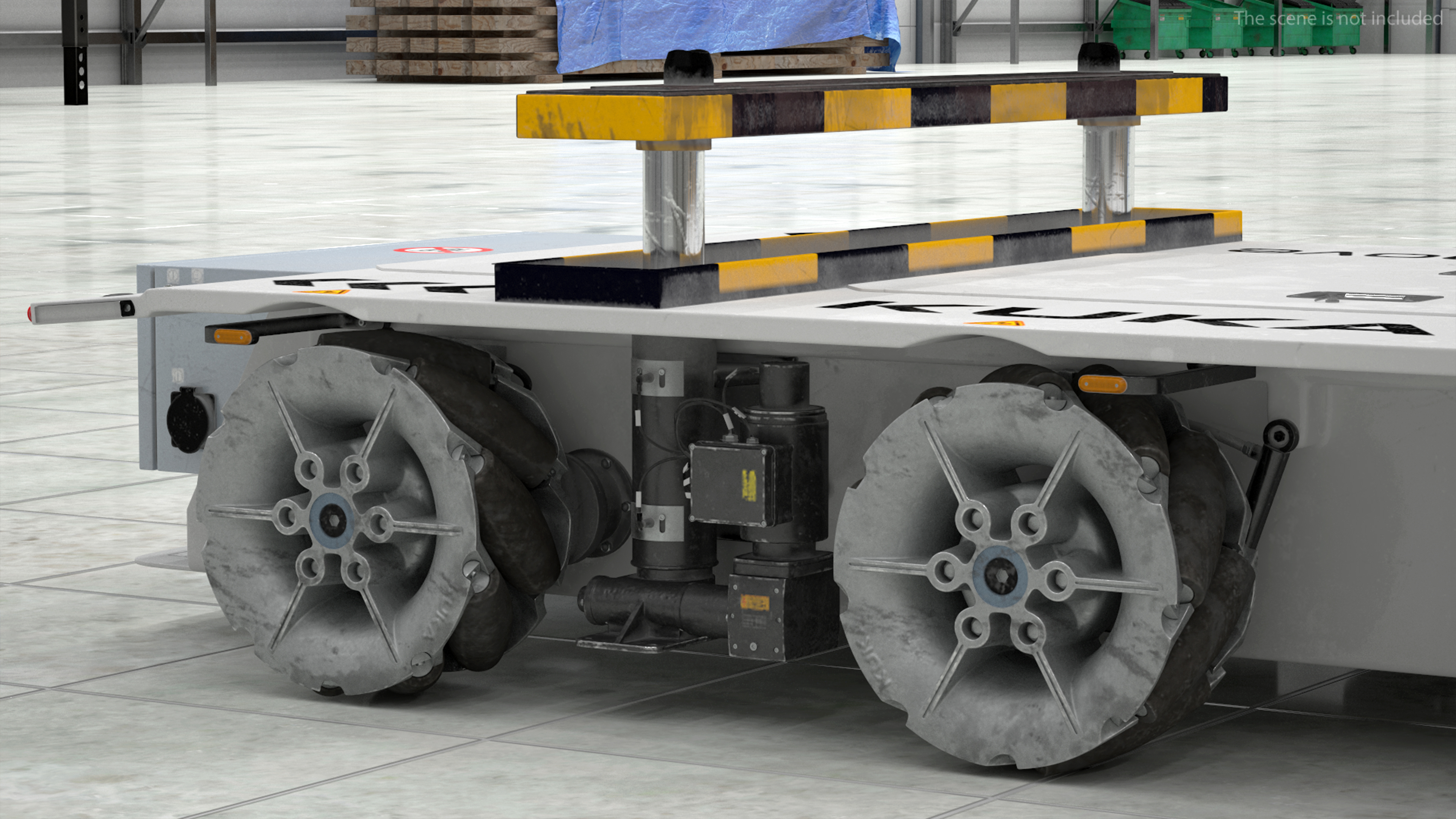 3D model Dirty Omnimove Platform KUKA White Rigged for Cinema 4D
