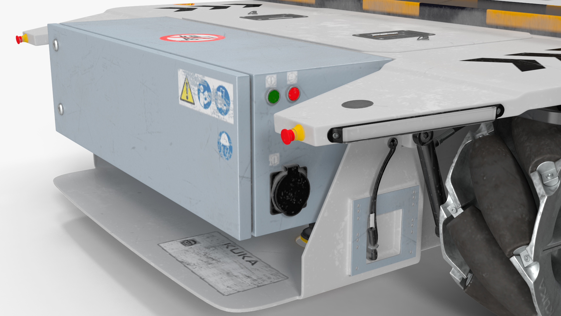 3D model Dirty Omnimove Platform KUKA White Rigged for Cinema 4D