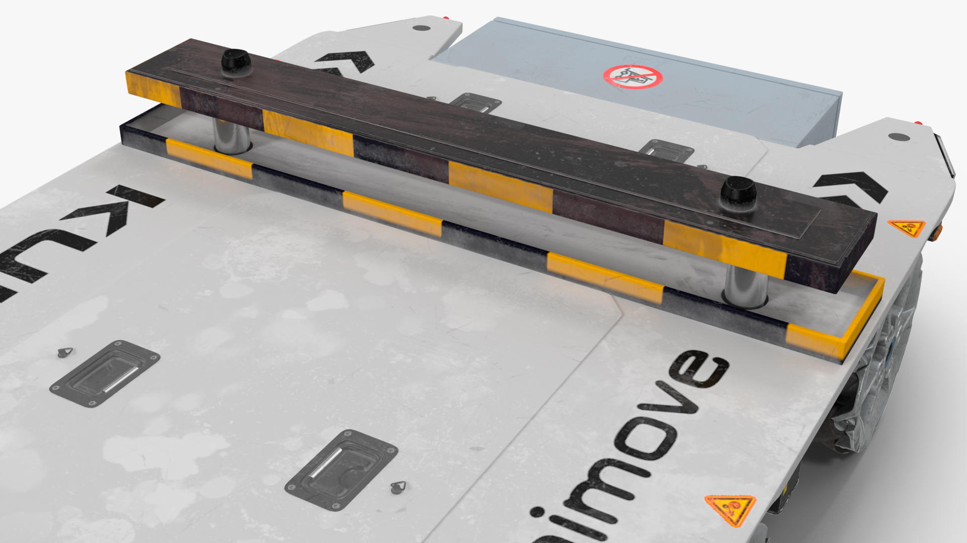 3D model Dirty Omnimove Platform KUKA White Rigged for Cinema 4D