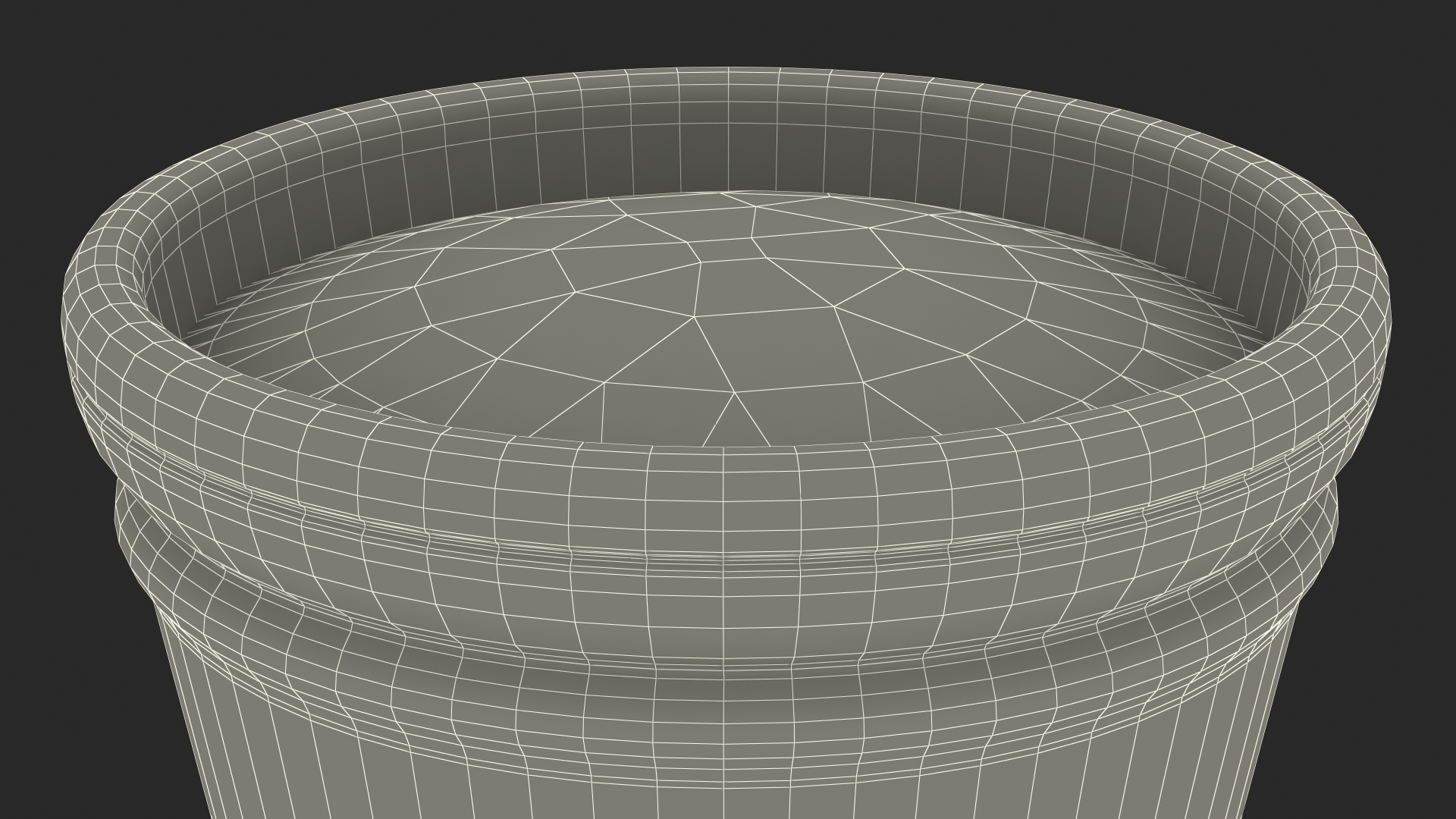 3D Medium Terracotta Flower Pot model