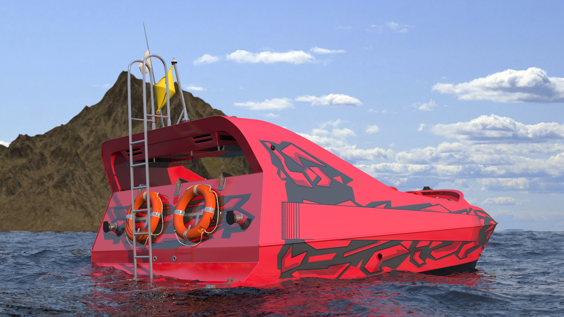 Speed Jet Boat 3D model