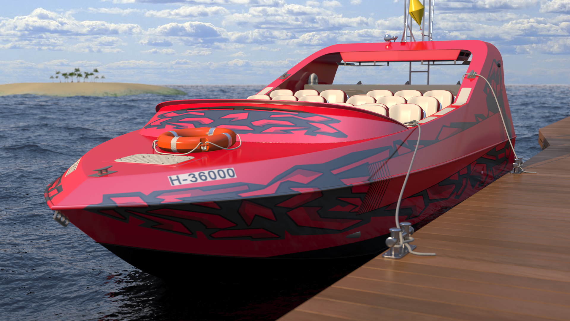 Speed Jet Boat 3D model