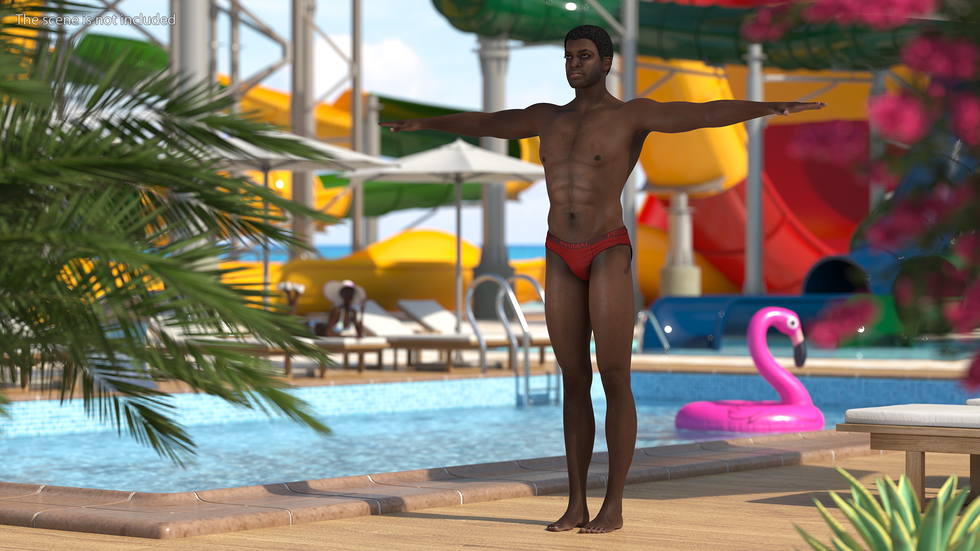 African American Man T Pose 3D