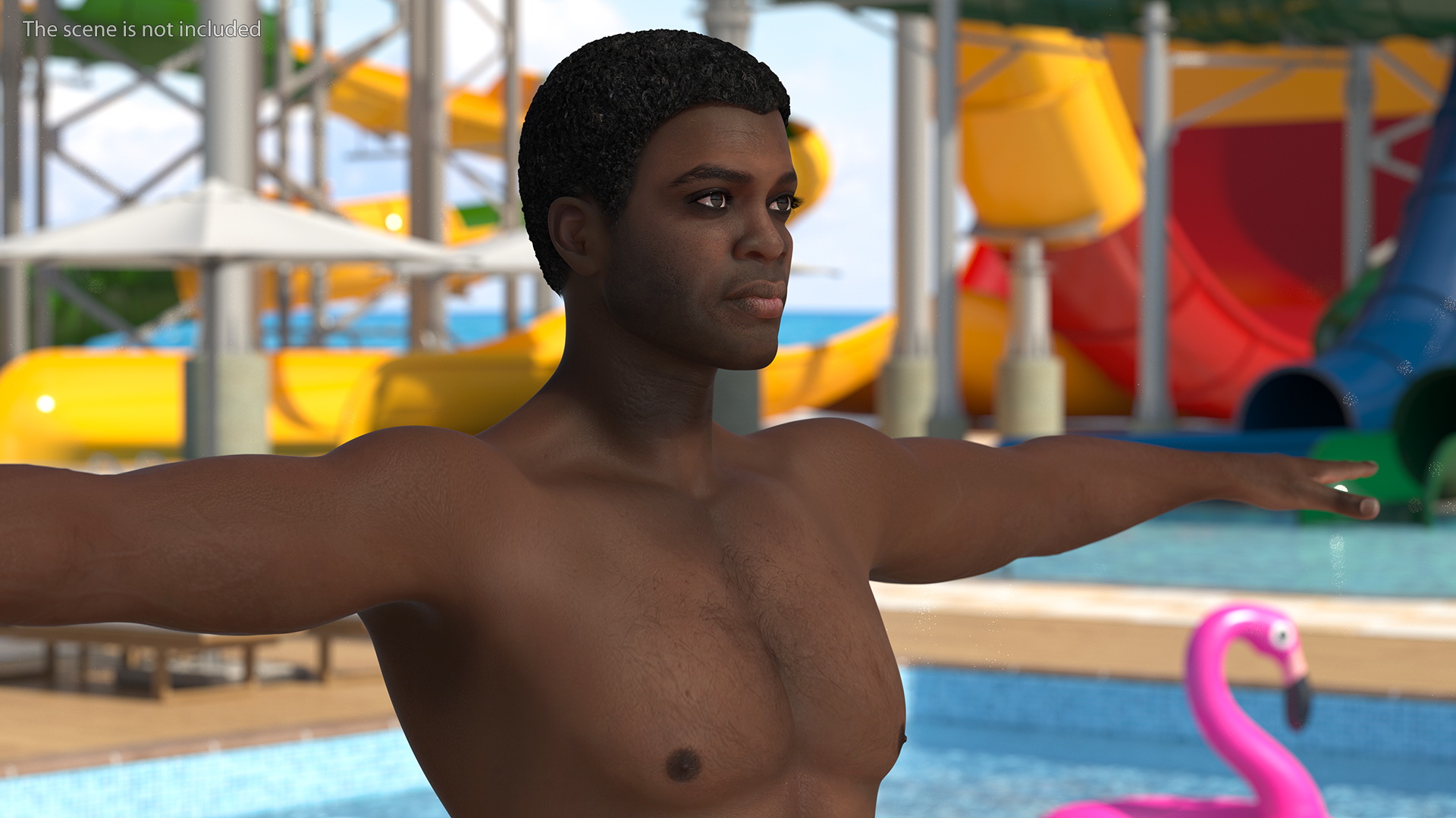 African American Man T Pose 3D