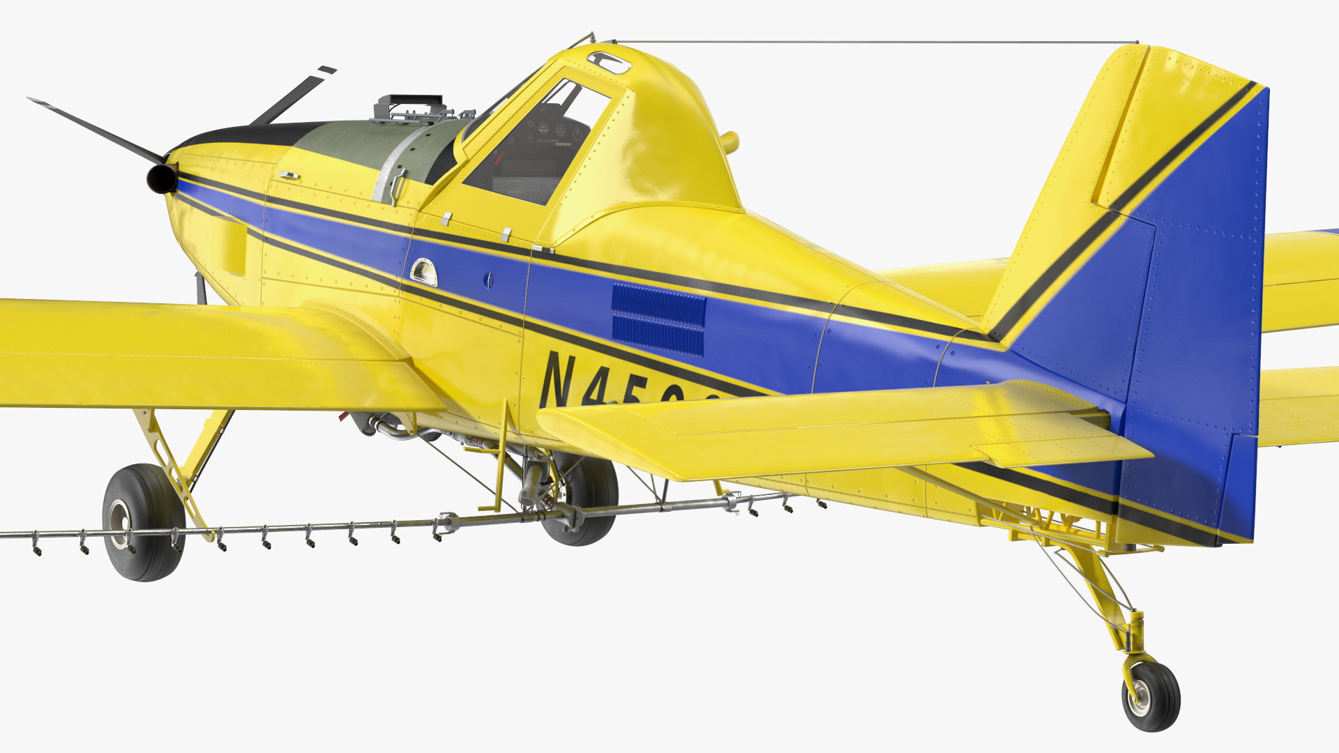 Plane Air Tractor AT 502B Simple Interior Rigged for Maya 3D