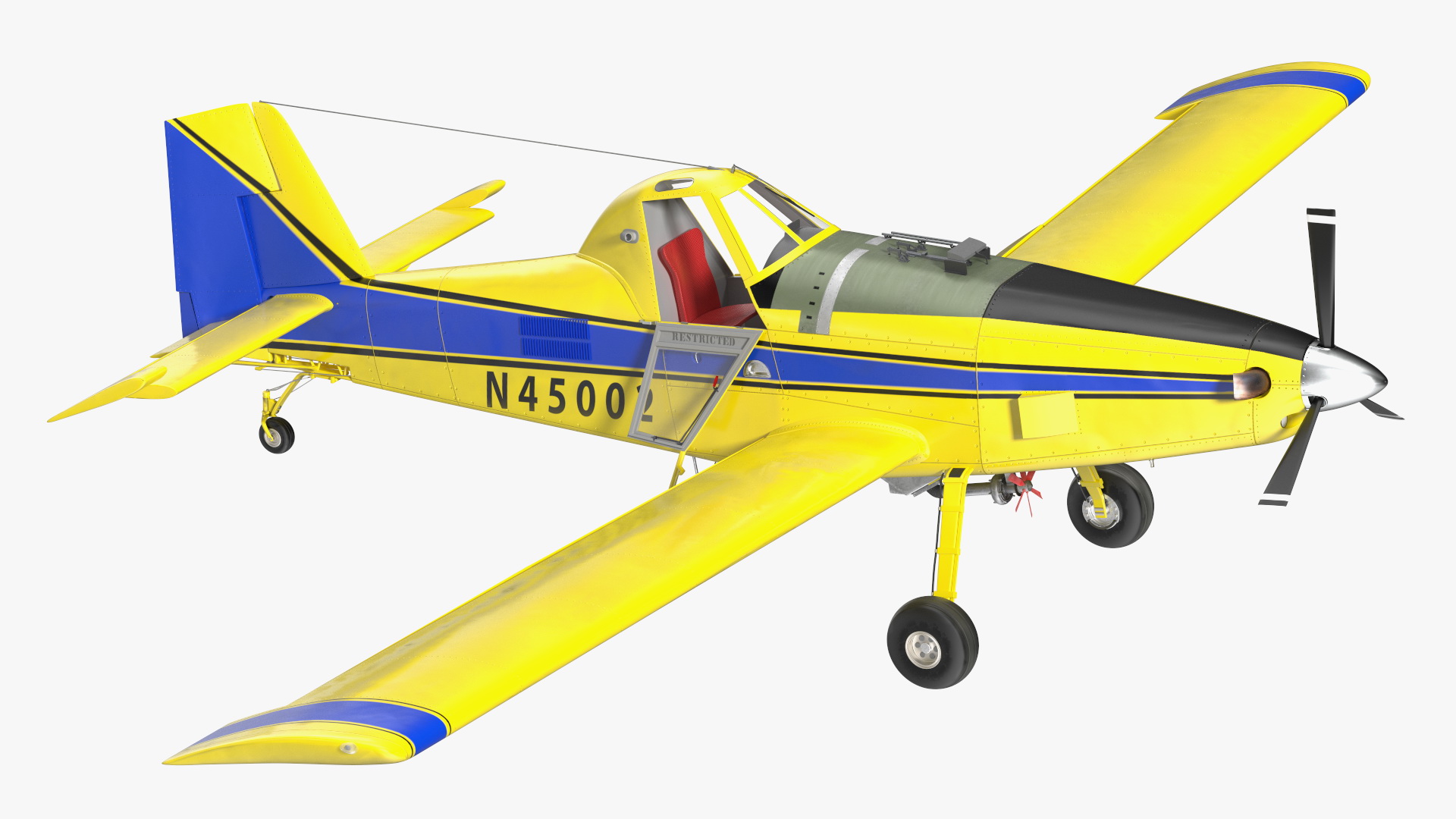 Plane Air Tractor AT 502B Simple Interior Rigged for Maya 3D