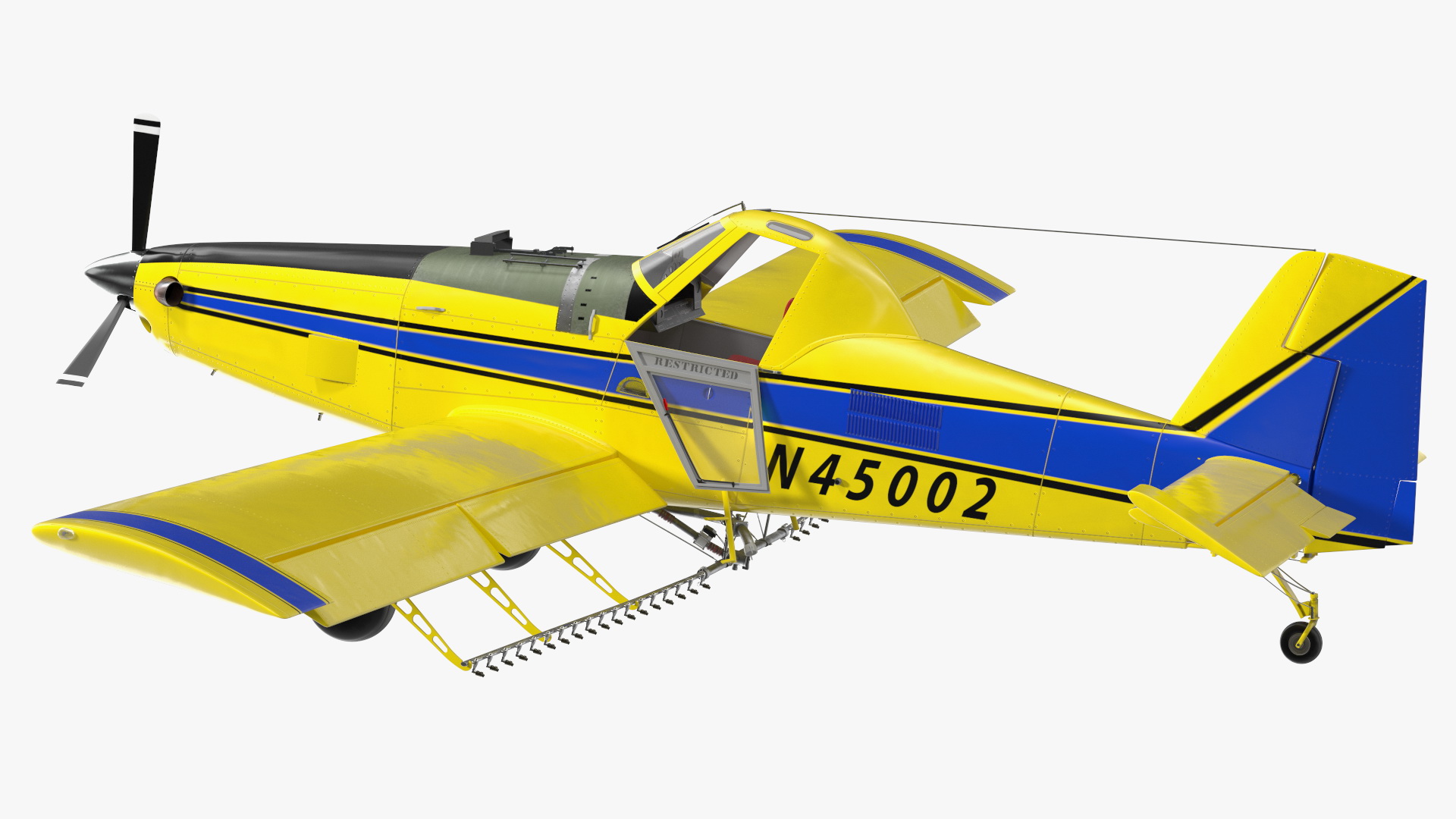 Plane Air Tractor AT 502B Simple Interior Rigged for Maya 3D