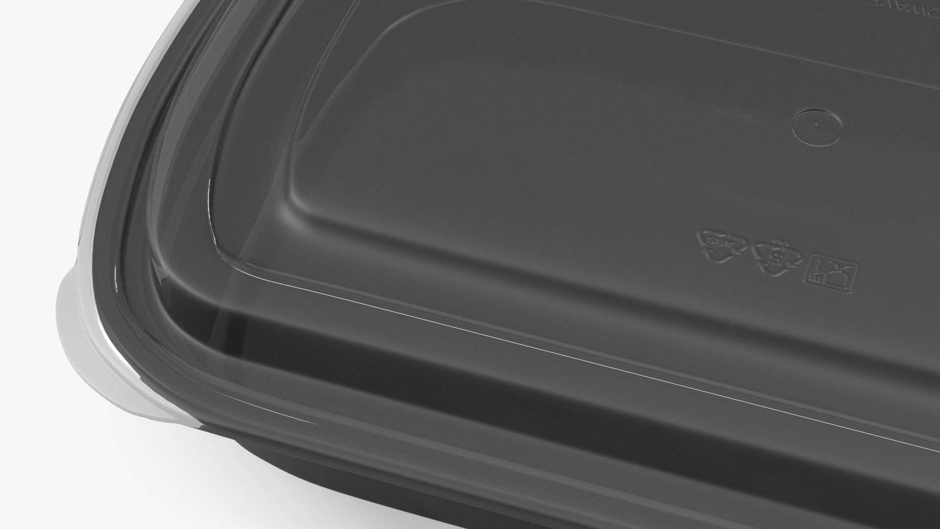3D model Plastic Takeout Food Container with Clear Lid