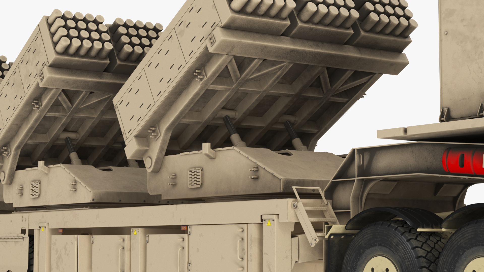 Jobaria Rocket System with Oshkosh Transporter Sand Simple Interior 3D