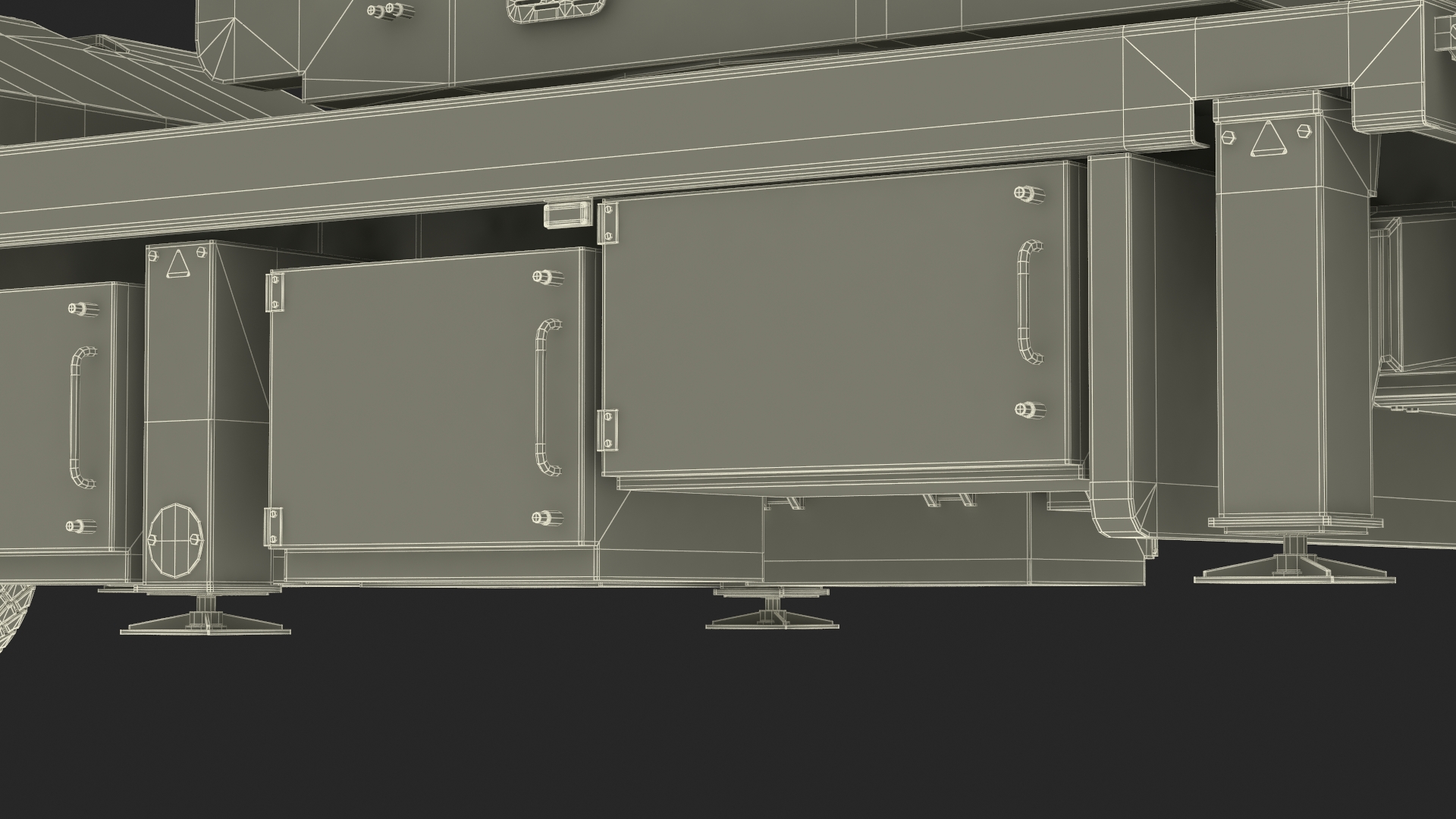 Jobaria Rocket System with Oshkosh Transporter Sand Simple Interior 3D