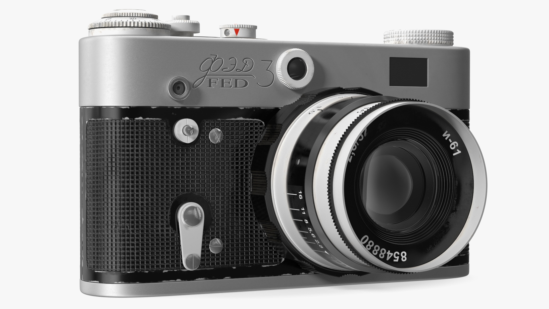 Soviet Vintage Film Camera FED-3 3D
