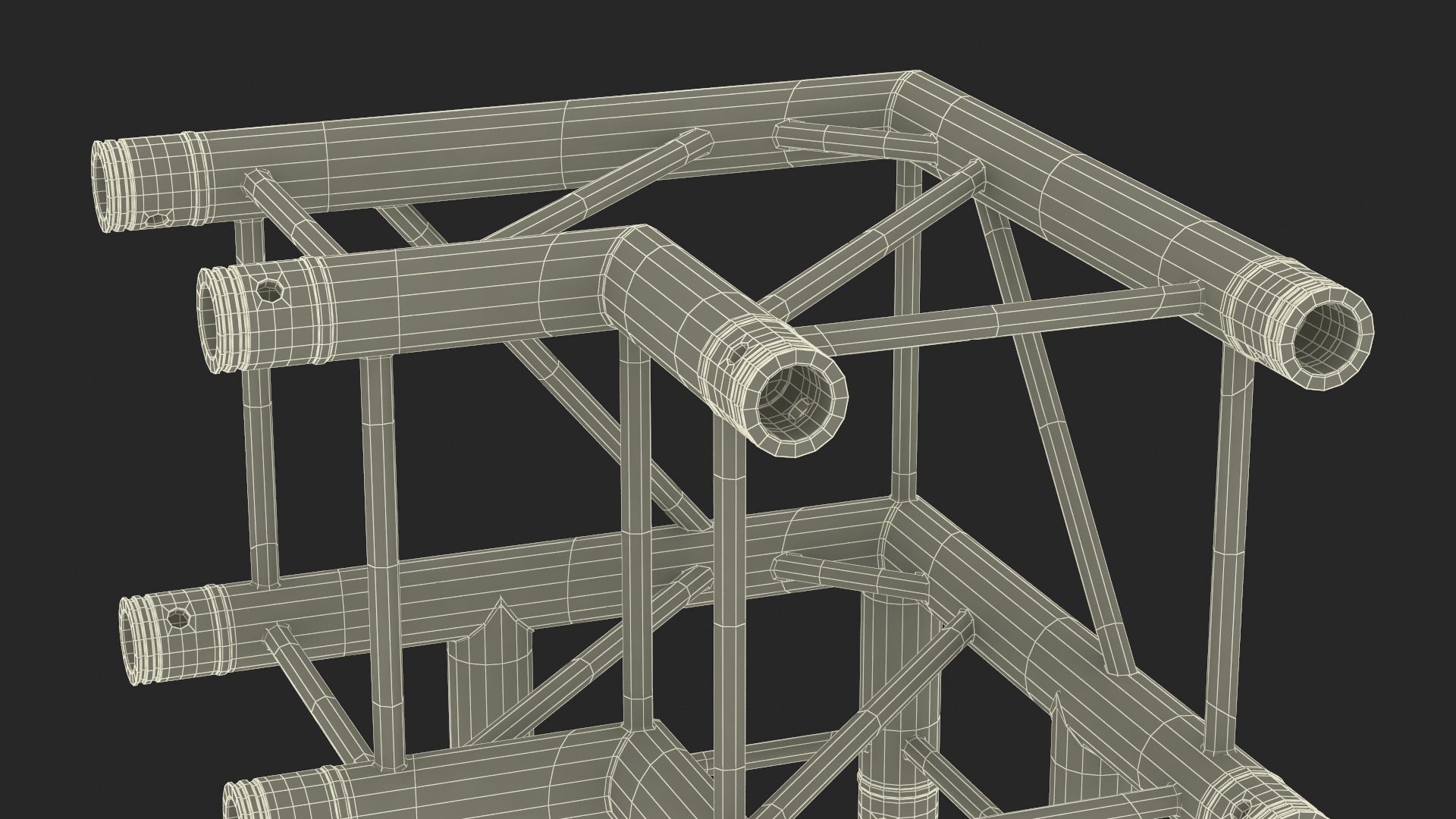 Square Truss Modular Corner 3D