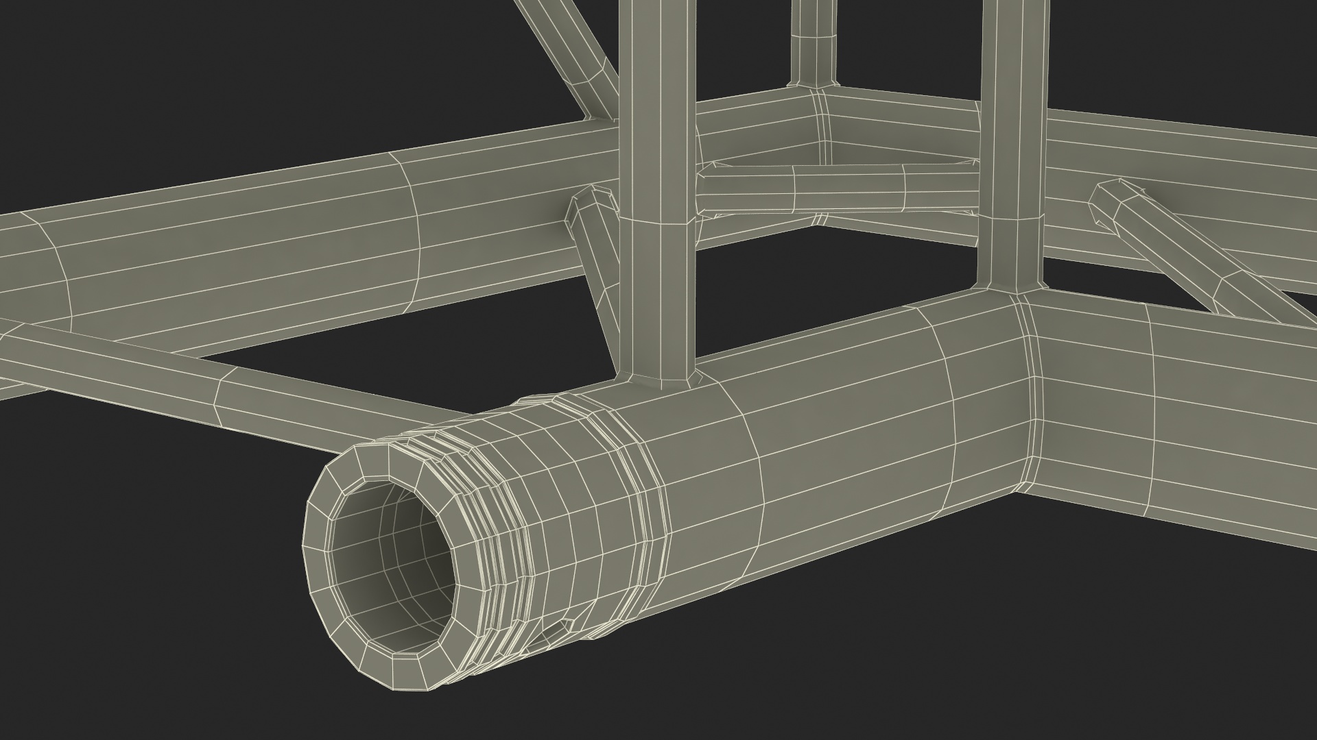 Square Truss Modular Corner 3D