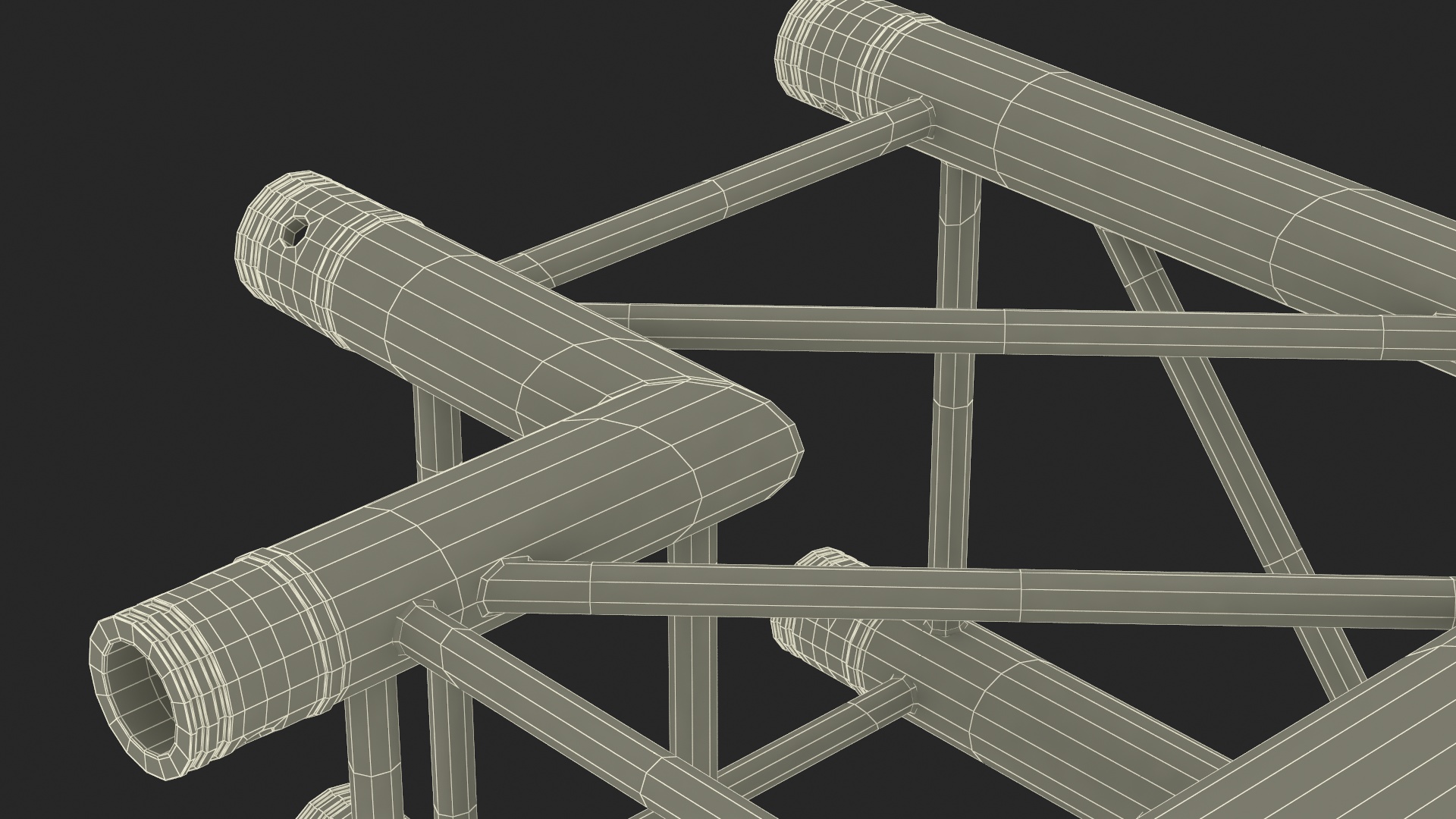Square Truss Modular Corner 3D