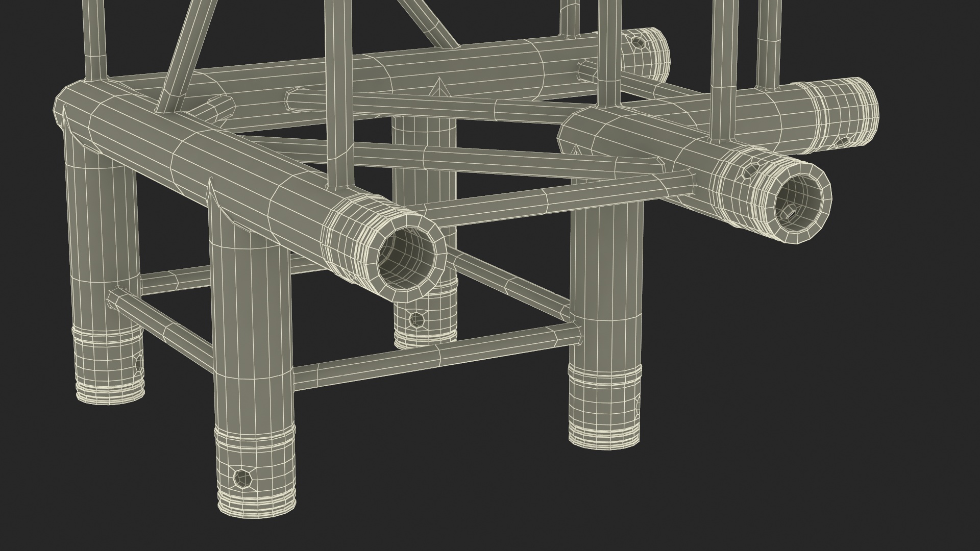 Square Truss Modular Corner 3D