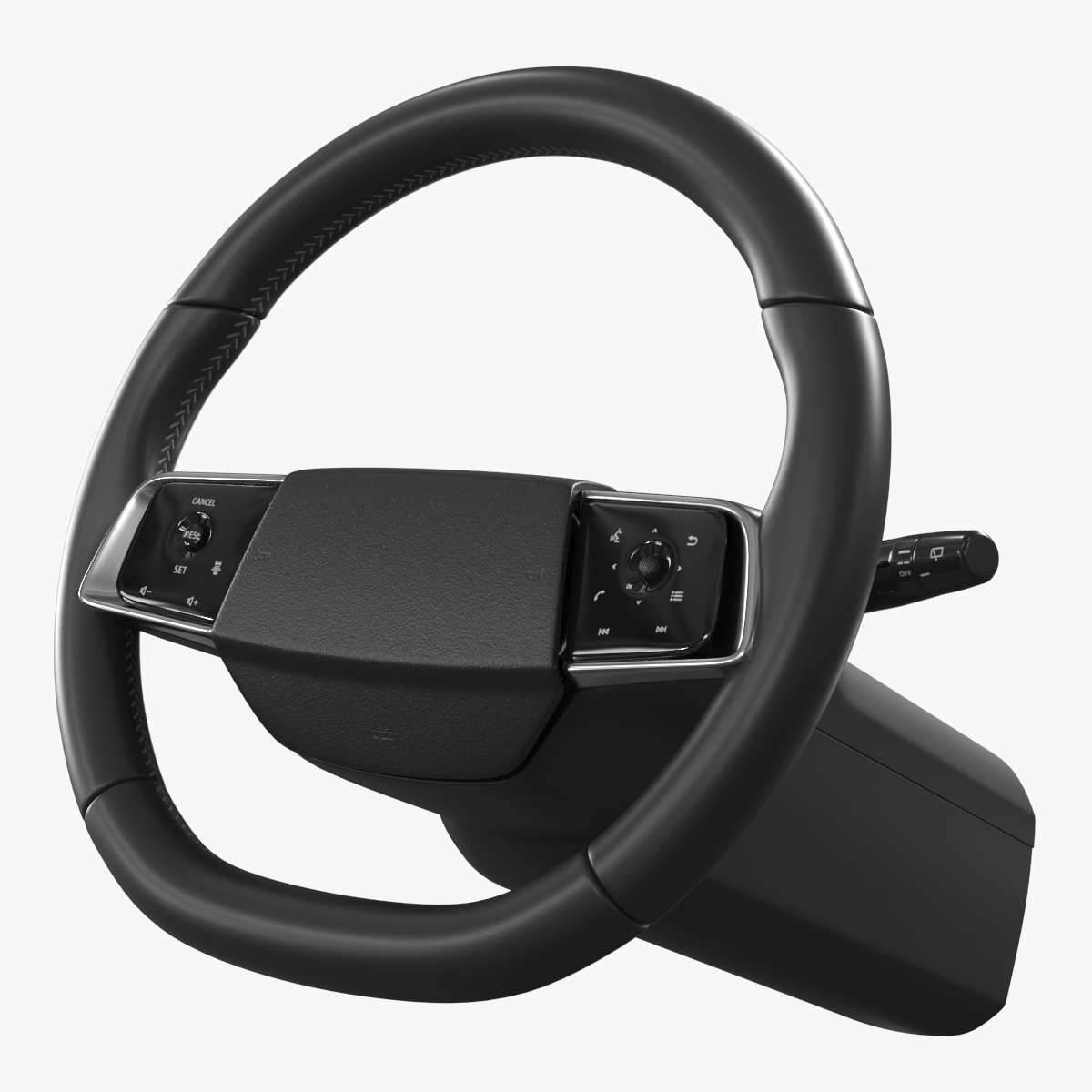 Modern Driver Steering Wheel 3D model preview