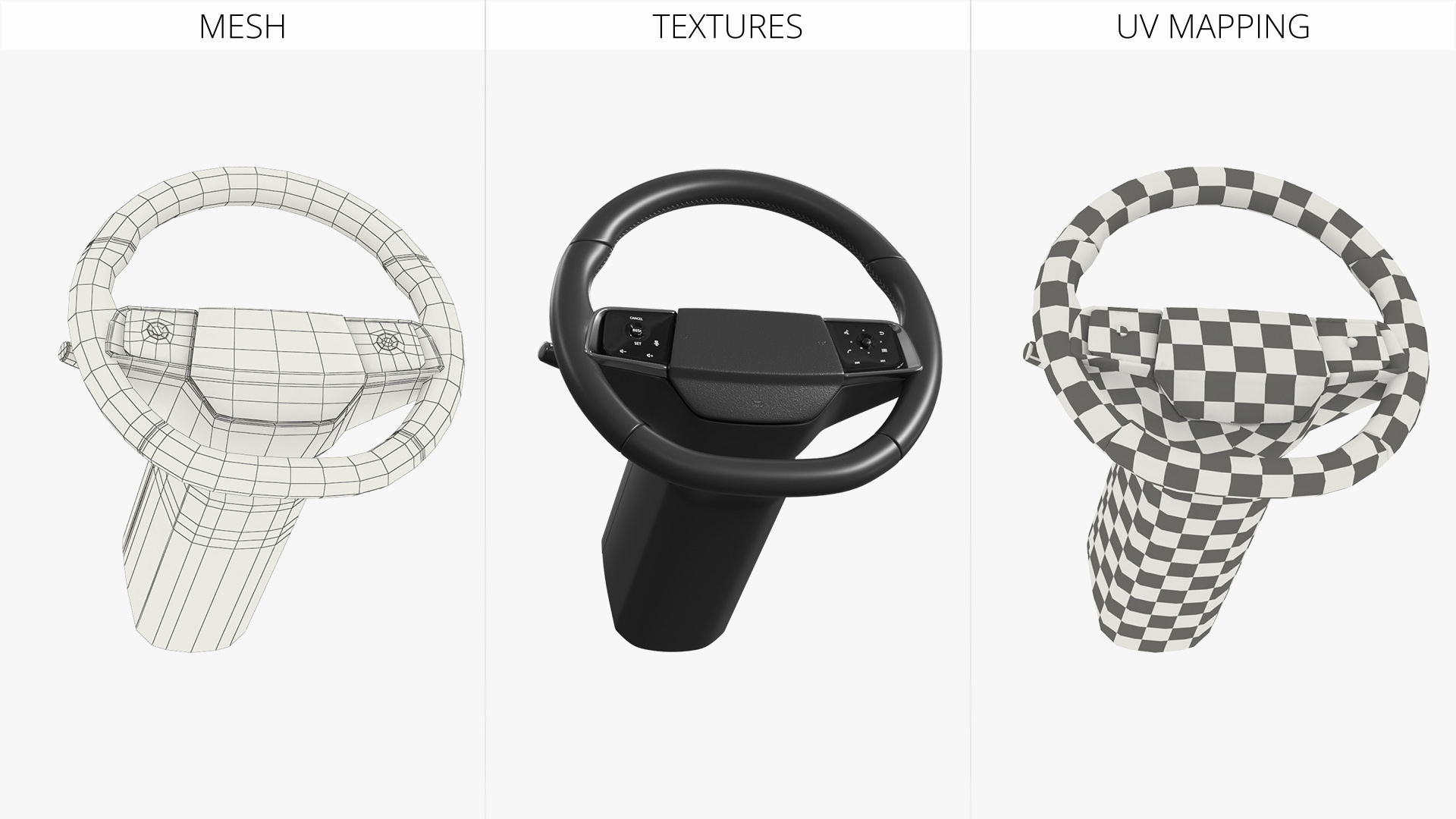 Modern Driver Steering Wheel, view 7