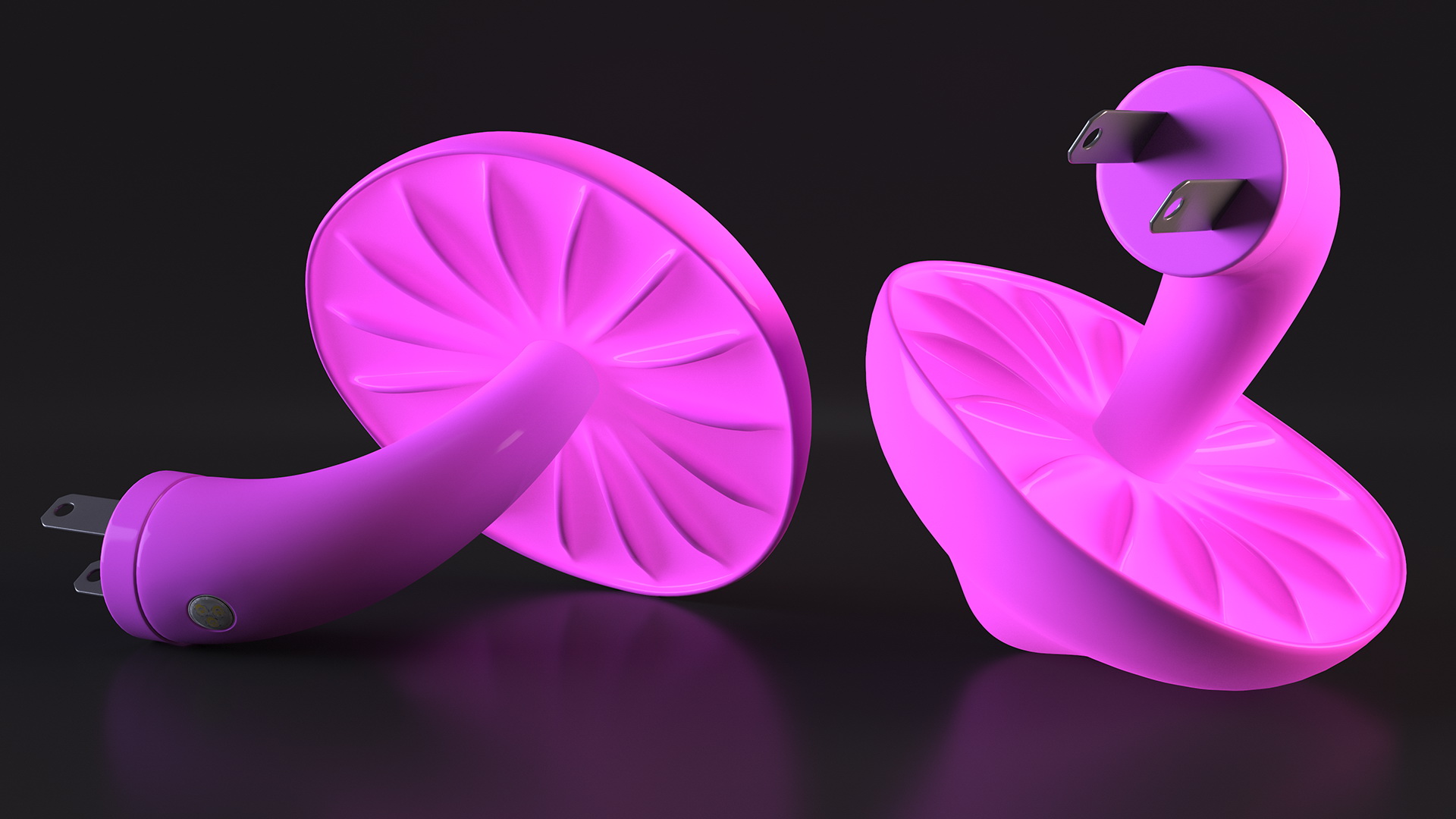 LED Mushroom Night Light Pink 3D model
