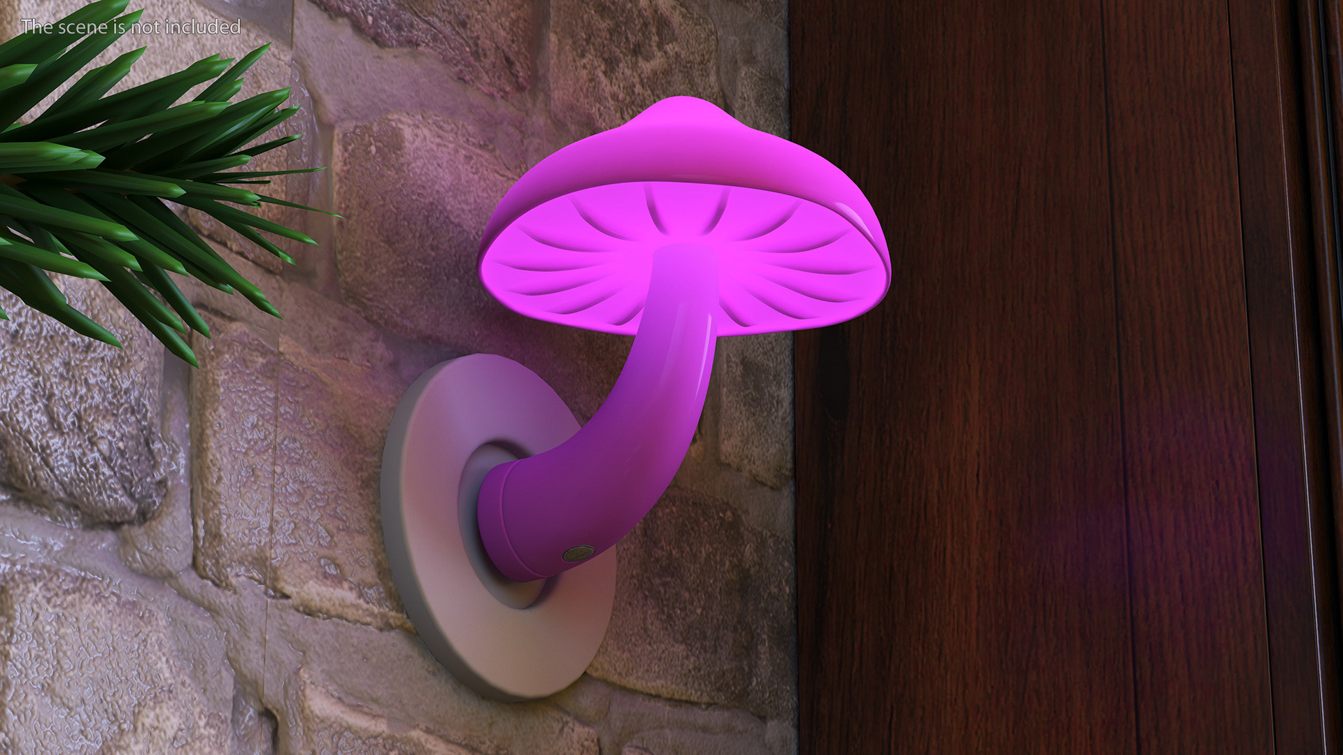 LED Mushroom Night Light Pink 3D model