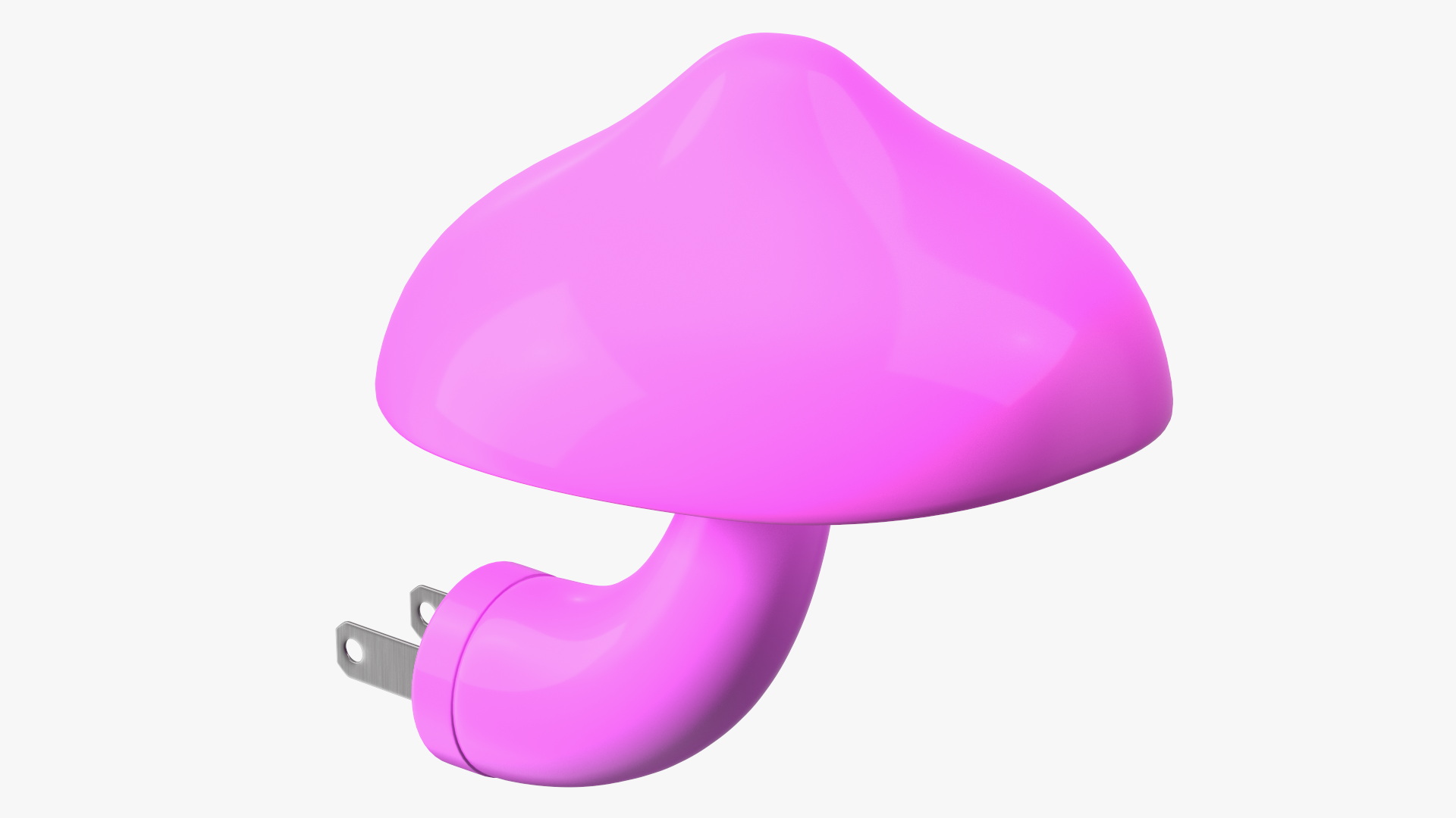 LED Mushroom Night Light Pink 3D model