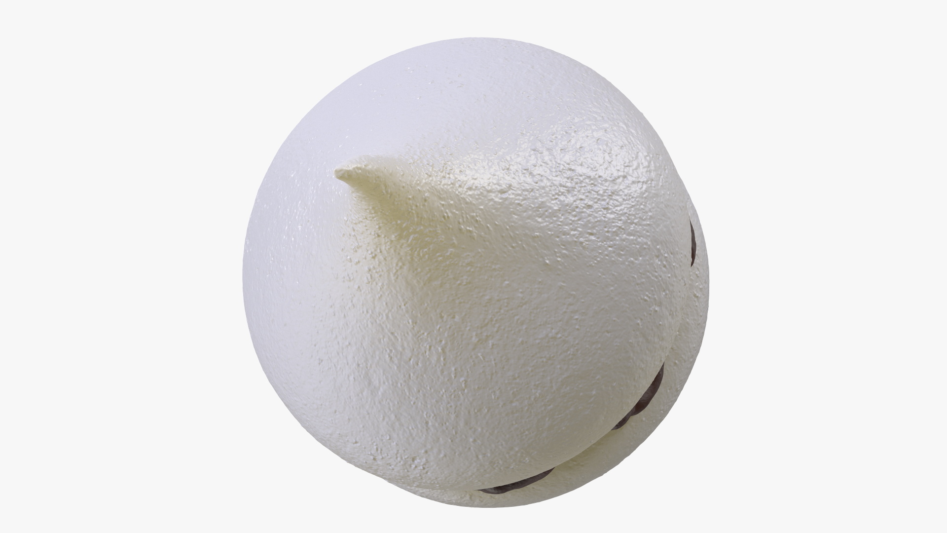 Smooth Meringue White with Chocolate Filling 3D model