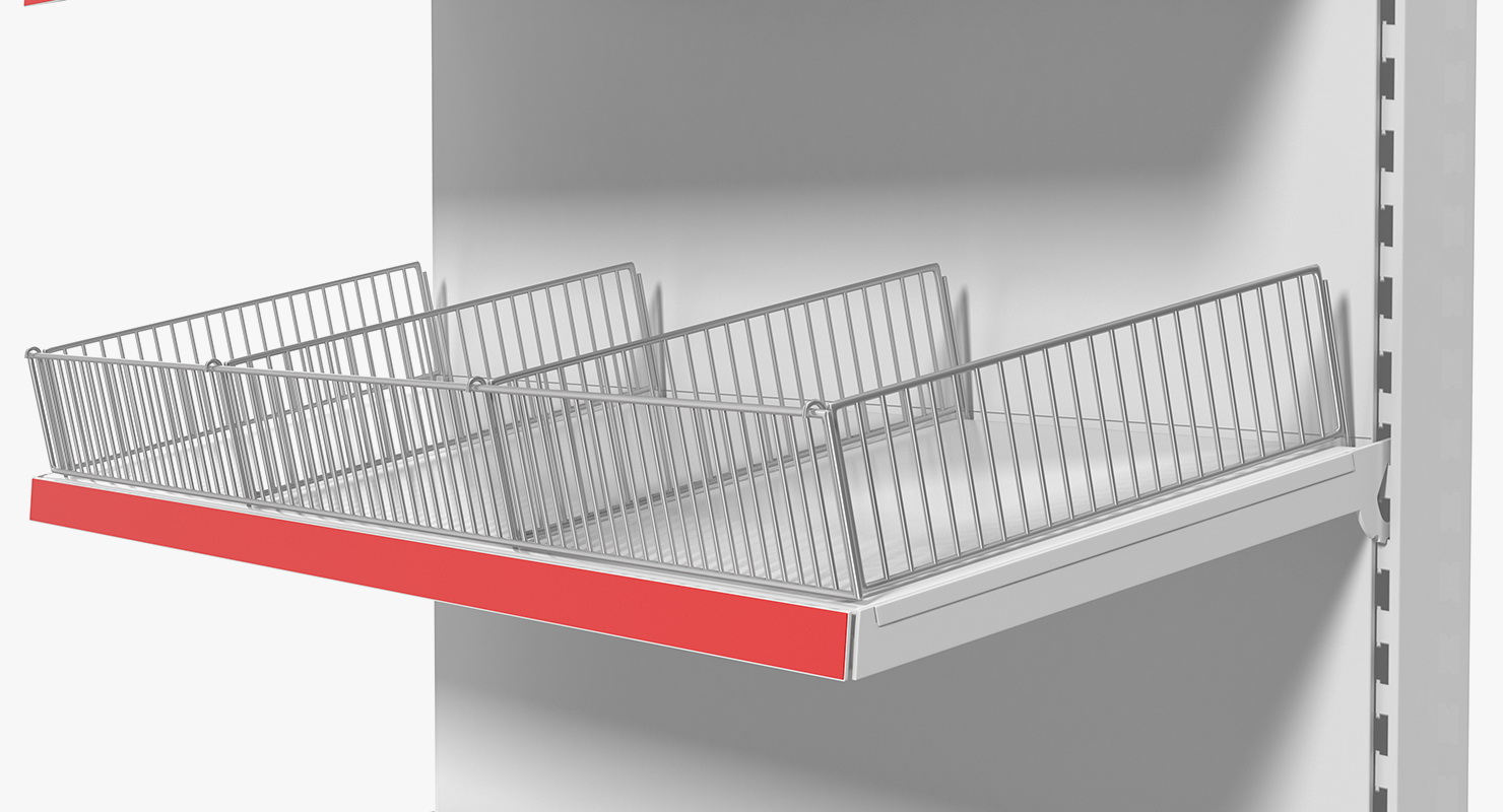 Gondola Store Shelving 3D