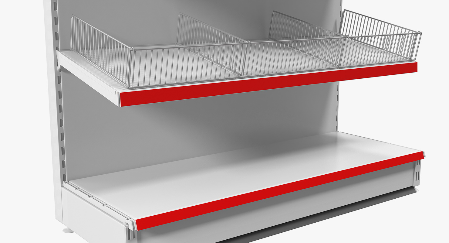 Gondola Store Shelving 3D
