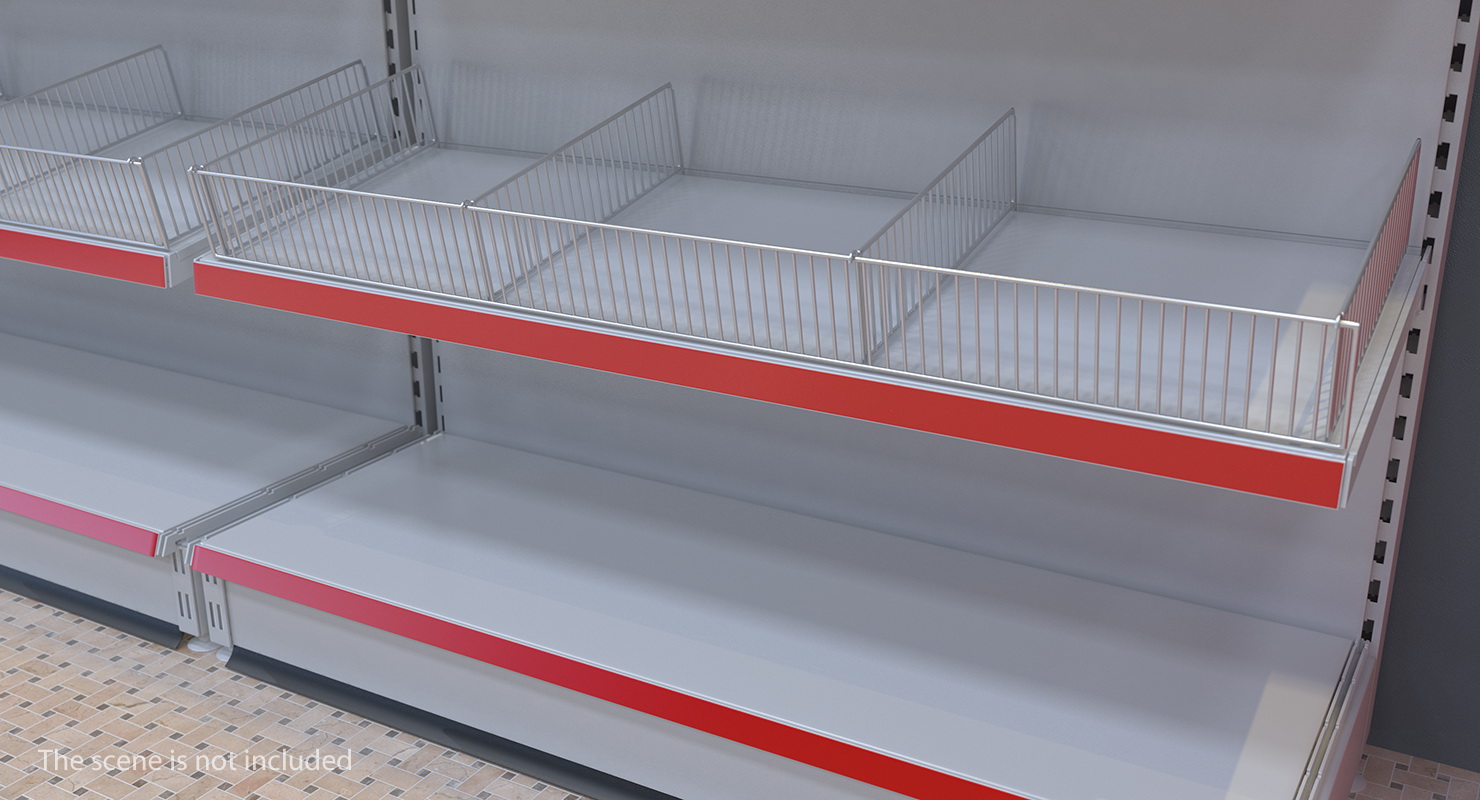 Gondola Store Shelving 3D