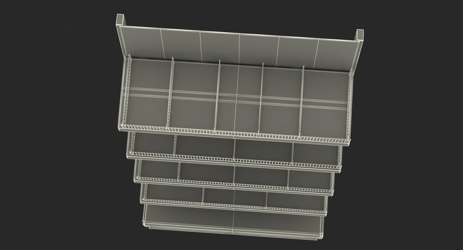 Gondola Store Shelving 3D